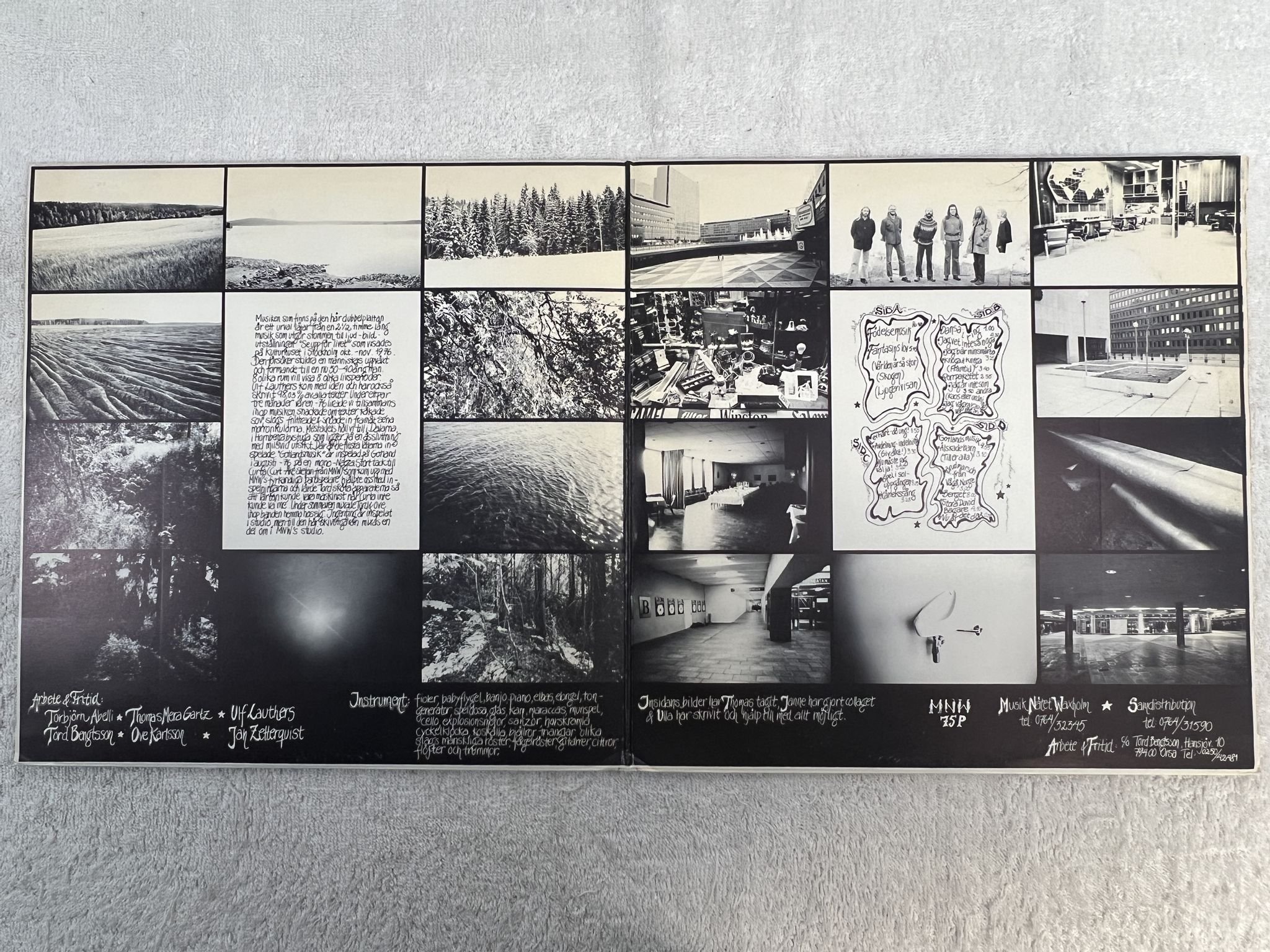 Omslagsbild för skivan ARBETE & FRITID se upp för livet 2xLP -77 Swe MNW 75P *** PSYCH / PROG ***