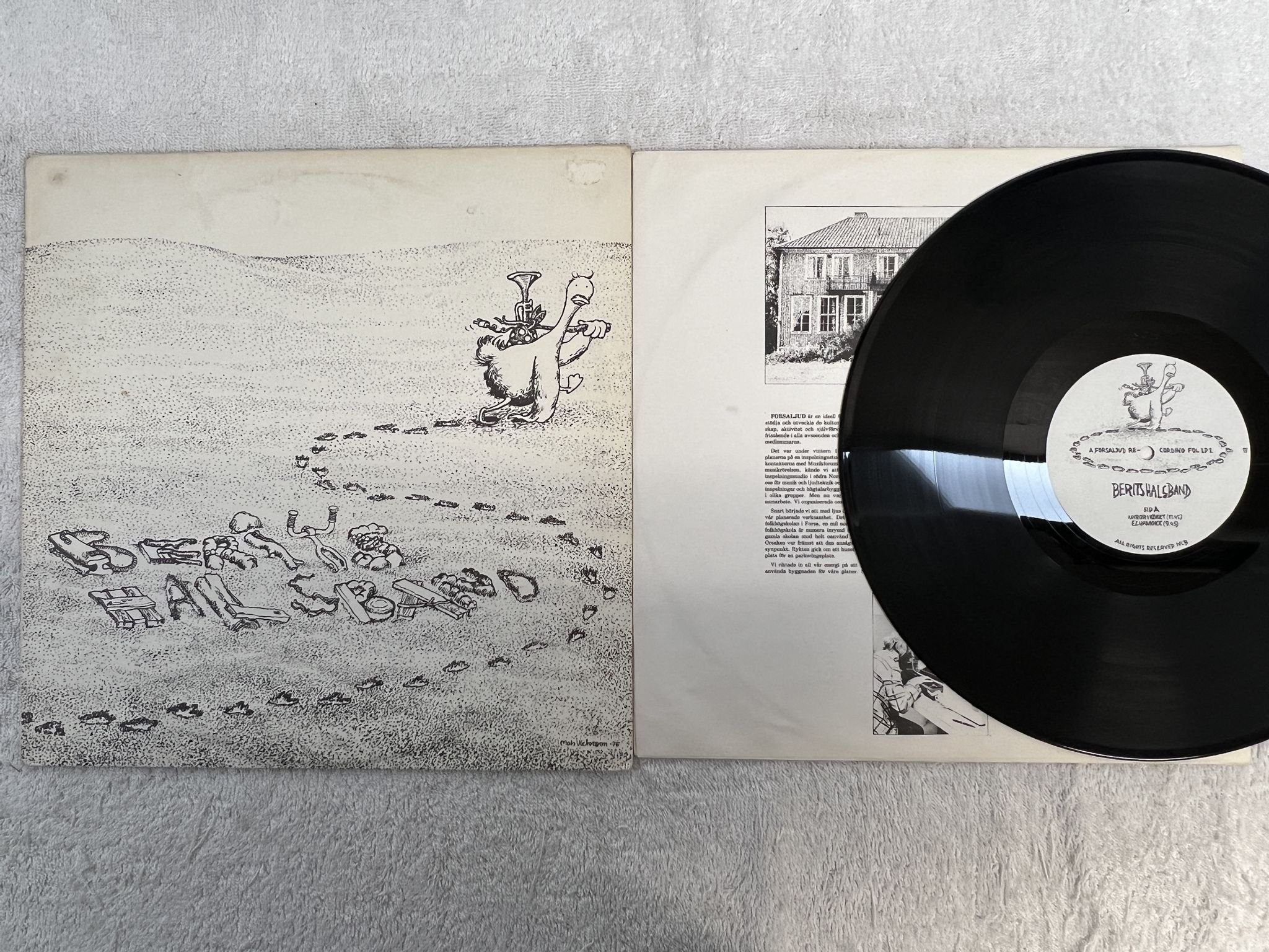 Omslagsbild för skivan BERITS HALSBAND s/t LP -75 Swe FORSALJUD FOL LP 1 *** FUSION / PROG ***