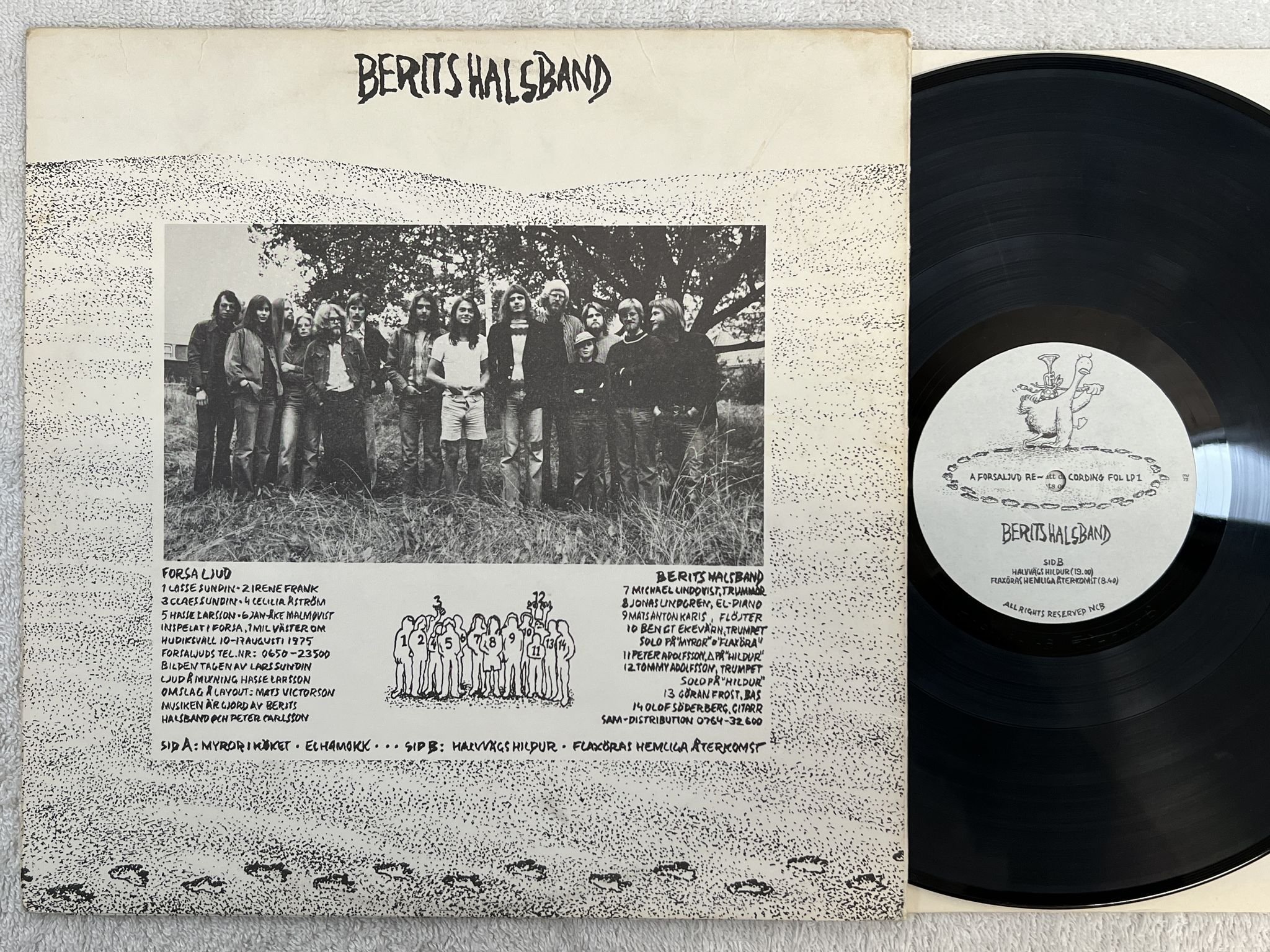 Omslagsbild för skivan BERITS HALSBAND s/t LP -75 Swe FORSALJUD FOL LP 1 *** FUSION / PROG ***