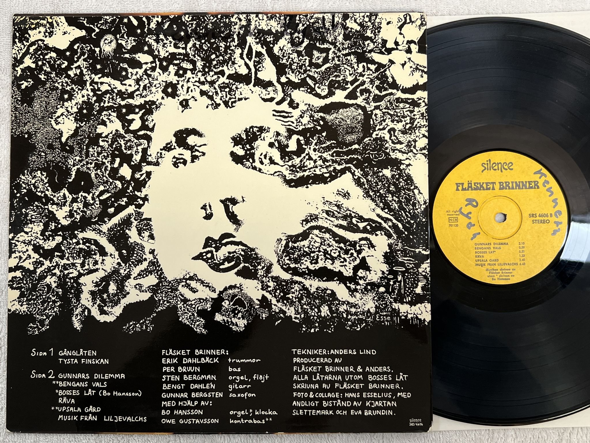 Omslagsbild för skivan FLÄSKET BRINNER s/t LP -70 Swe SILENCE SRS 4606