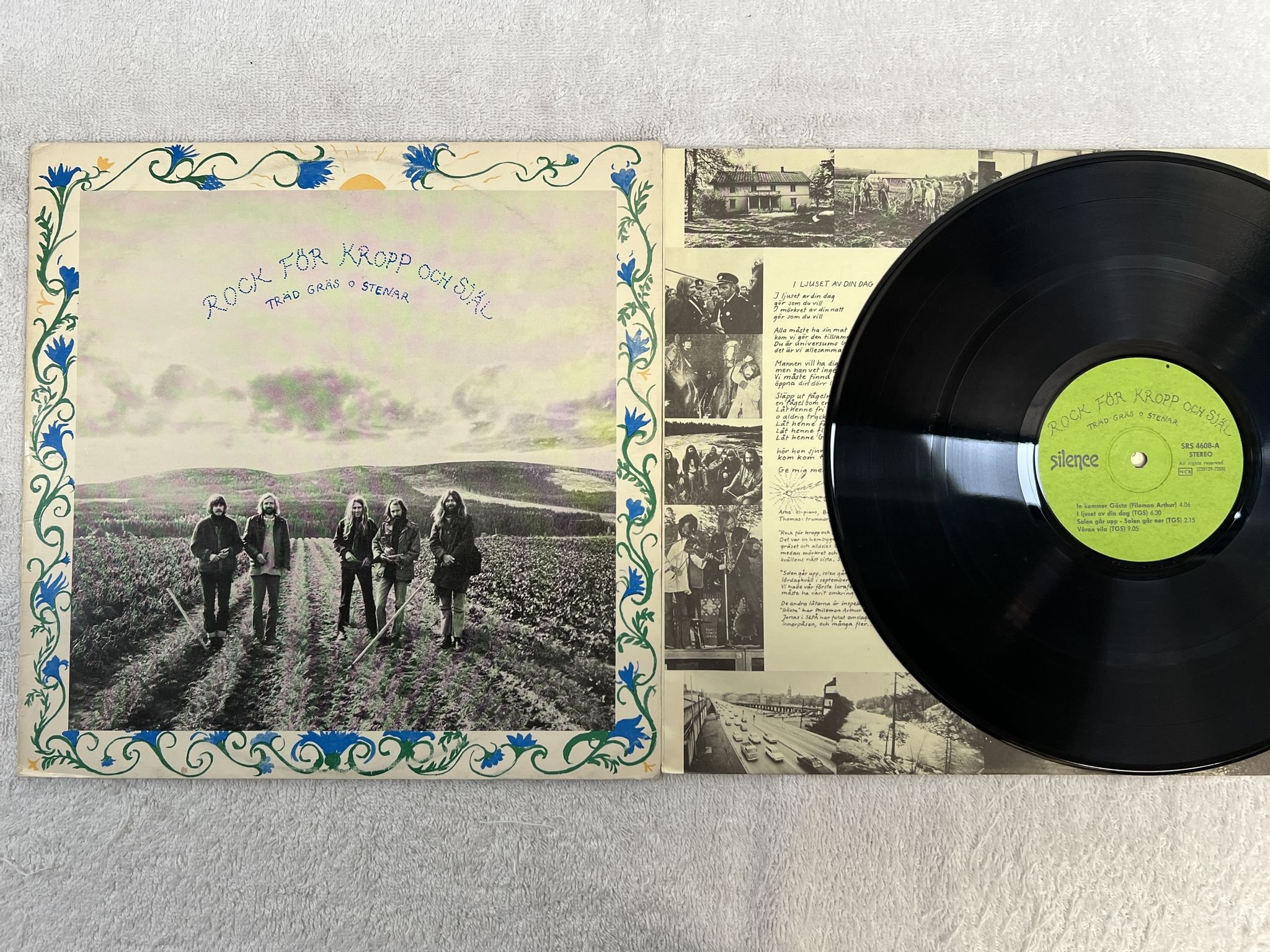 Omslagsbild för skivan TRÄD GRÄS OCH STENAR rock för kropp och själ LP -72 SILENCE SRS 4608