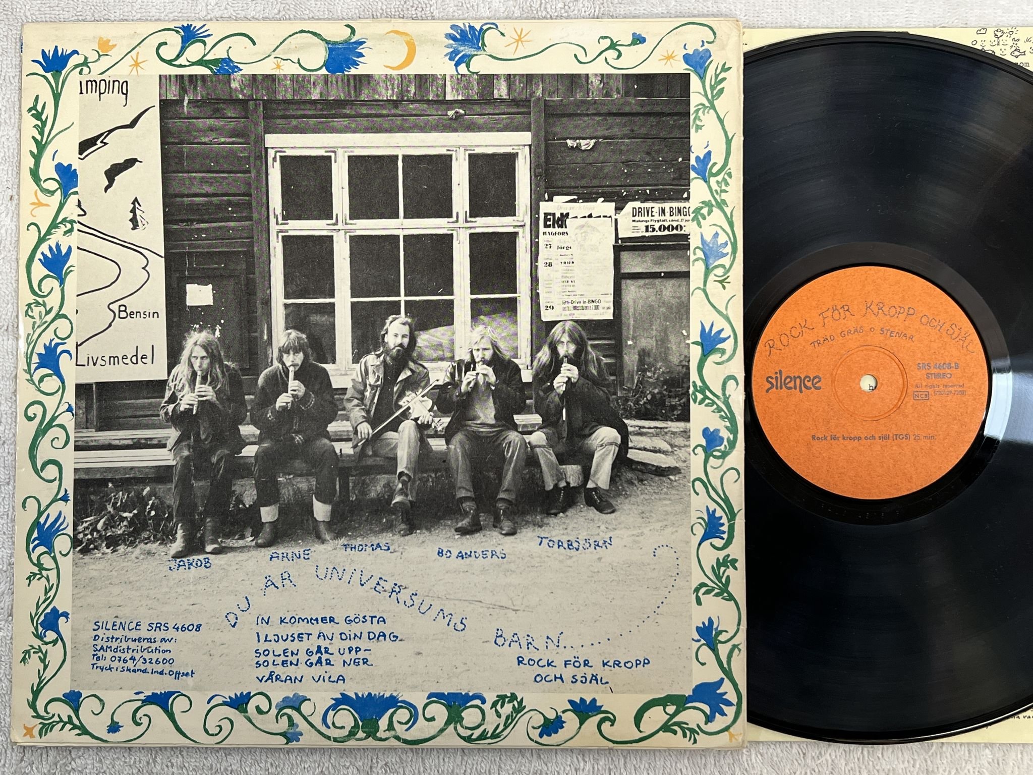 Omslagsbild för skivan TRÄD GRÄS OCH STENAR rock för kropp och själ LP -72 SILENCE SRS 4608