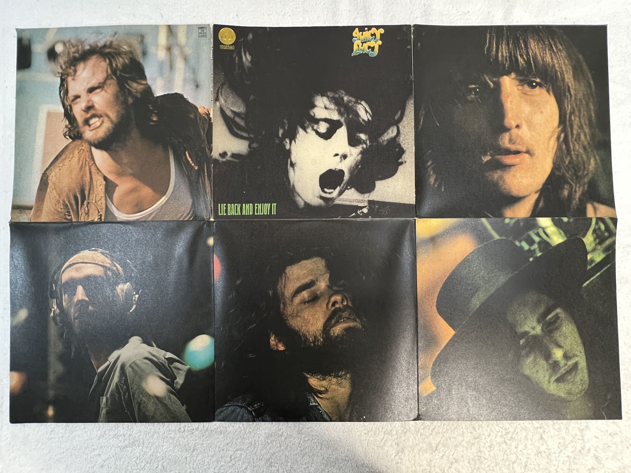 Omslagsbild för skivan JUICY LUCY lie back and enjoy it LP -70 UK VERTIGO swirl 6360014