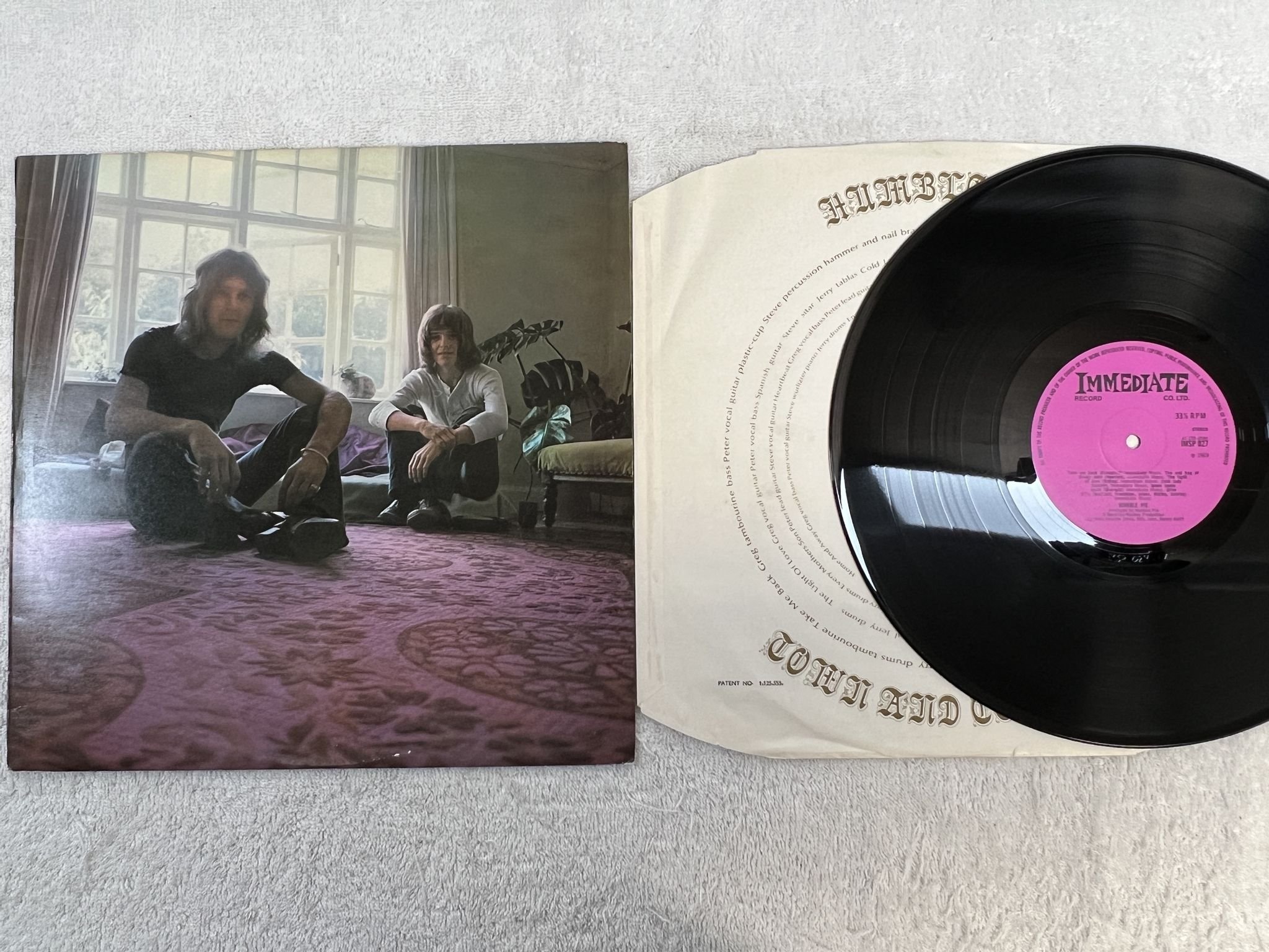 Omslagsbild för skivan HUMBLE PIE s/t LP -69 UK IMMEDIATE IMSP 027