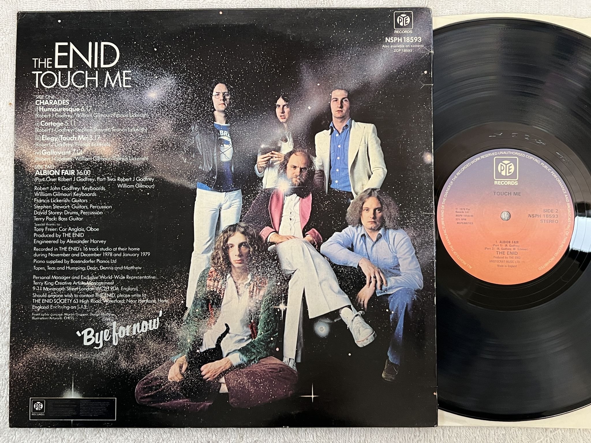 Omslagsbild för skivan THE ENID touch me LP -79 UK PYE RECORDS NSPH 18593 ** SYMPHONIC ROCK **