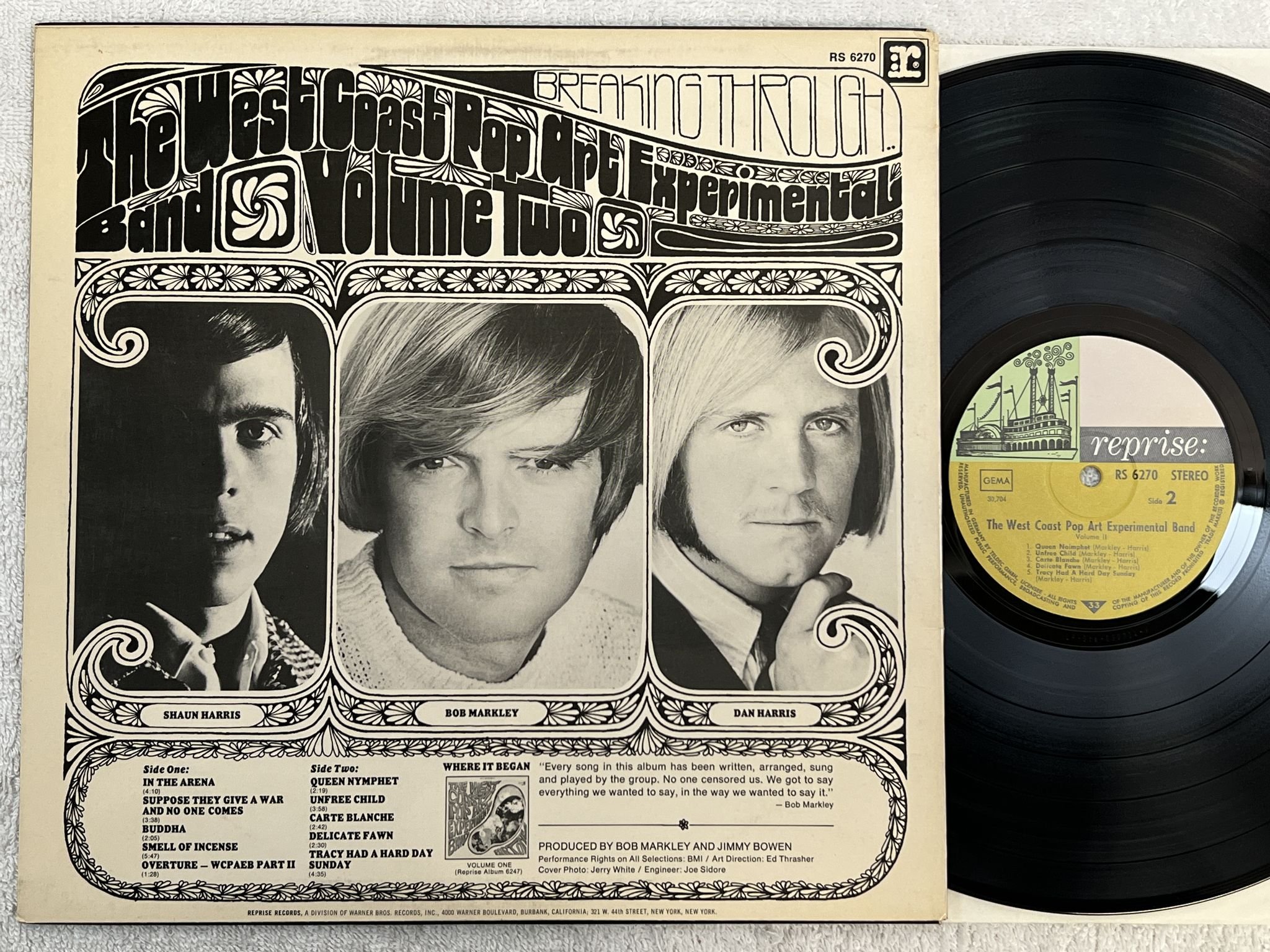 Omslagsbild för skivan THE WEST COAST POP ART EXPERIMENTAL BAND LP -67 Ger REPRISE RS 6270 ** PSYCH **