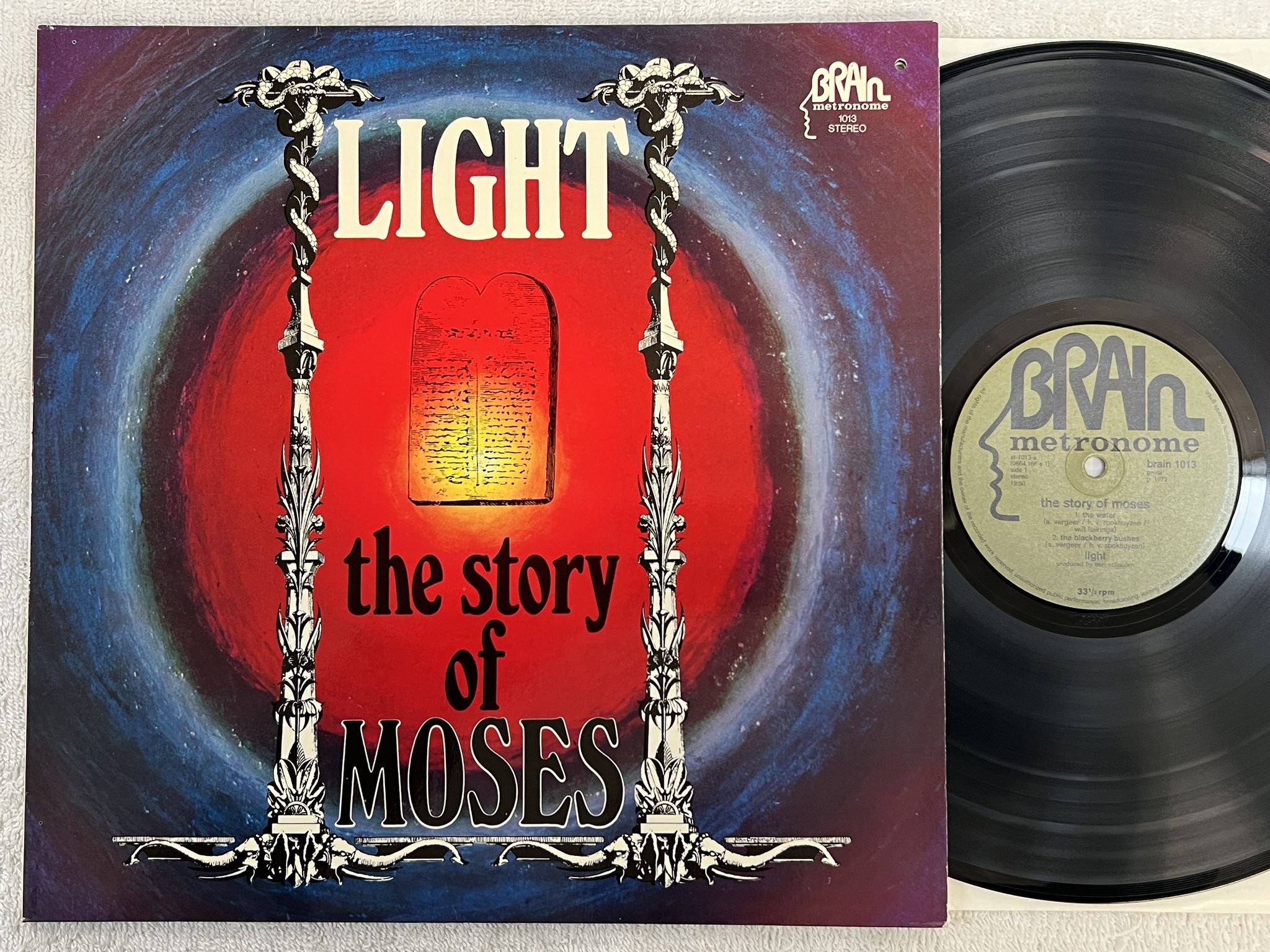 Omslagsbild för skivan LIGHT the story of Moses LP -72 Ger brain / metronome BRAIN 1013