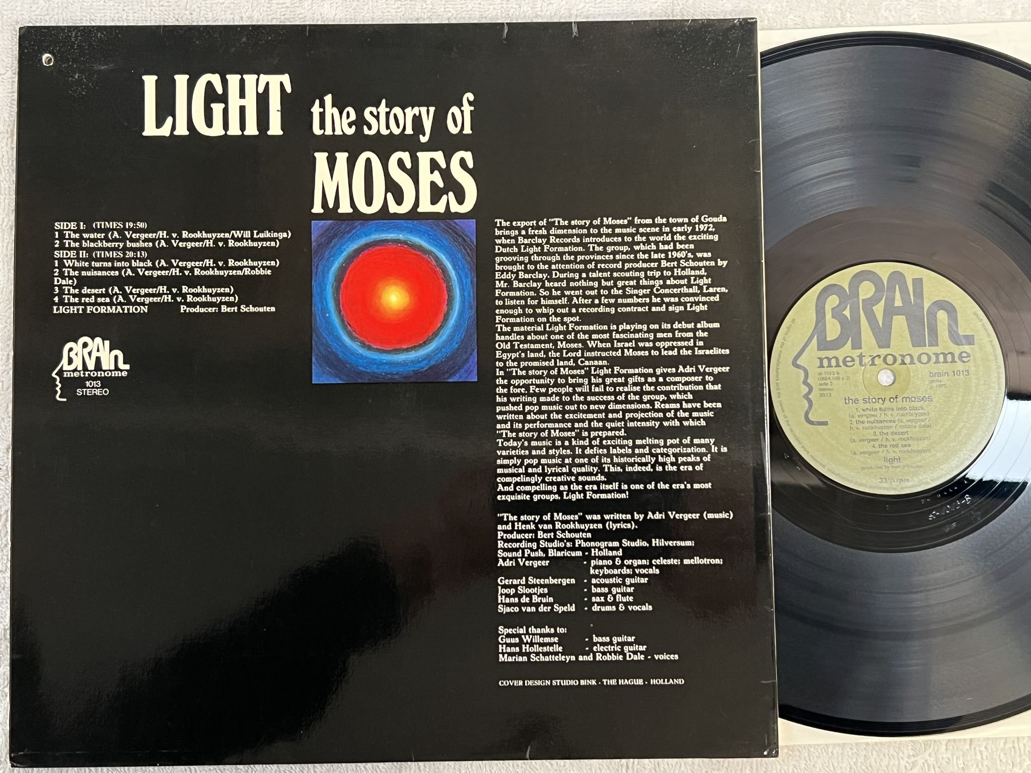 Omslagsbild för skivan LIGHT the story of Moses LP -72 Ger brain / metronome BRAIN 1013