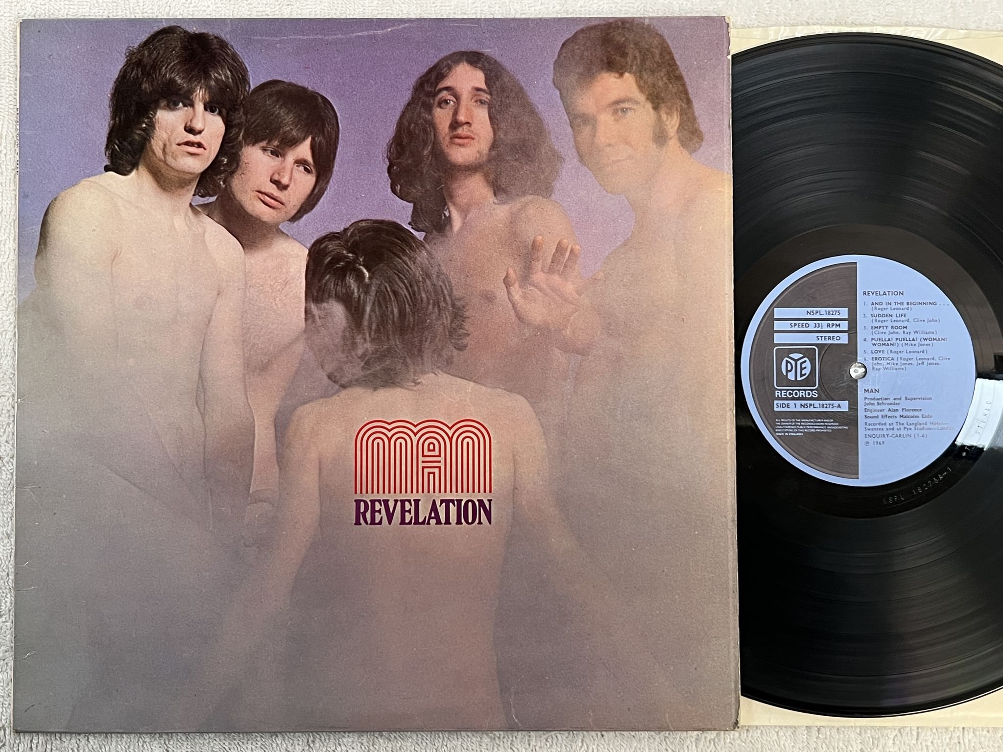 Omslagsbild för skivan MAN revelation LP -69 UK PYE RECORDS NSPL 18275