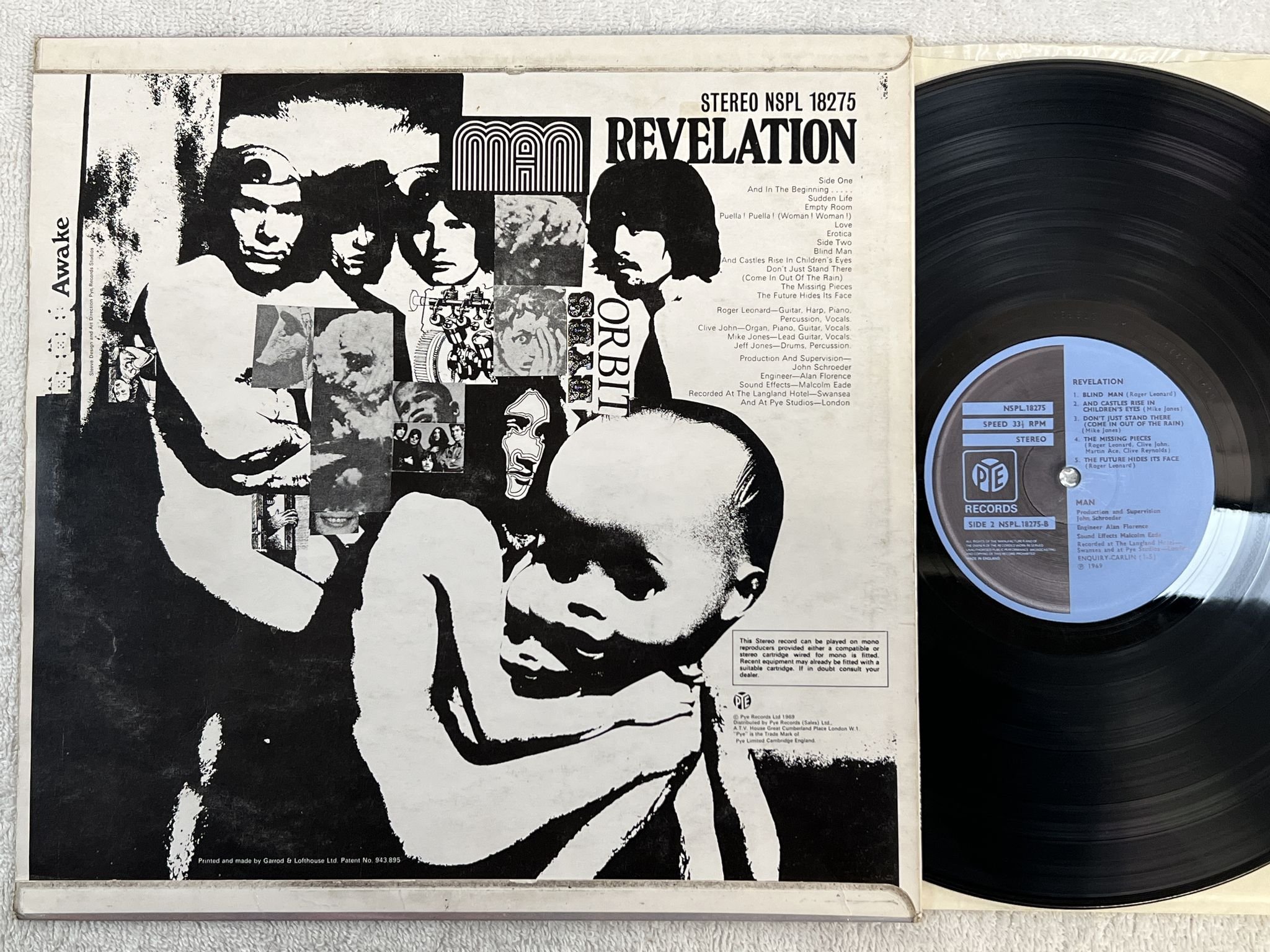 Omslagsbild för skivan MAN revelation LP -69 UK PYE RECORDS NSPL 18275