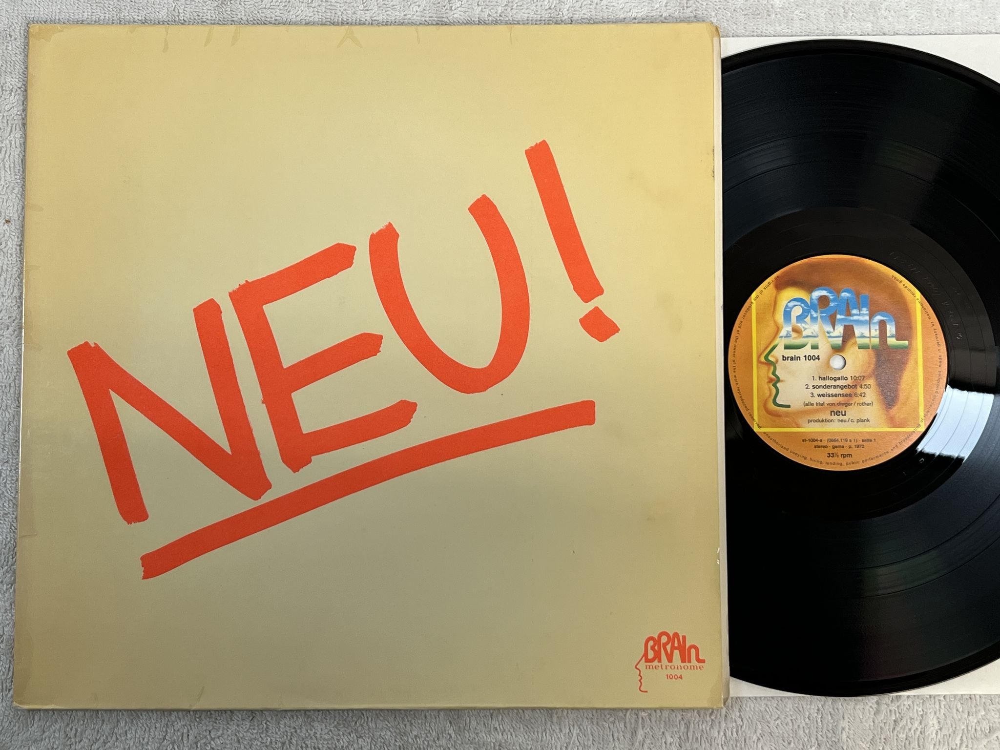 Omslagsbild för skivan NEU neu! LP -72/77 Ger BRAIN 1004 **** KRAUTROCK ****