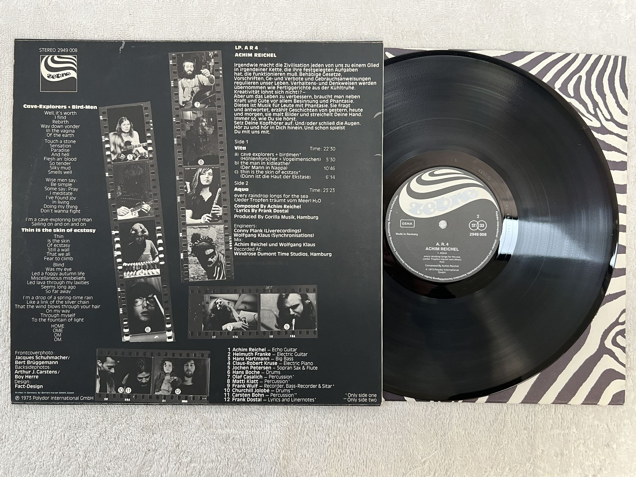 Omslagsbild för skivan ACHIM REICHEL - A. R. IV LP -73 Ger ZEBRA 2949 008 *** RARE KRAUT / JAZZ ***