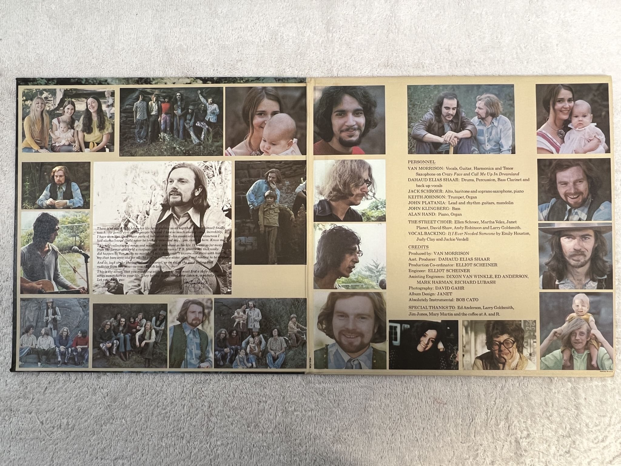 Omslagsbild för skivan VAN MORRISON his band and the street choir LP -70/73 US WARNER WS 1884