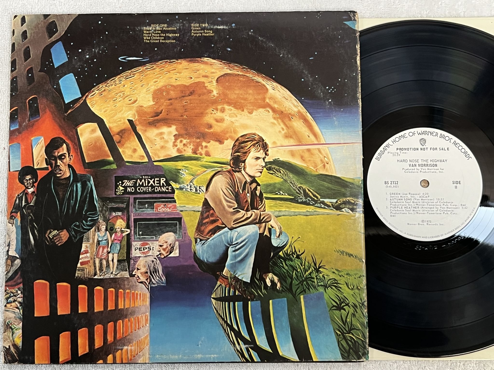 Omslagsbild för skivan VAN MORRISON hard nose the highway LP -73 WARNER BS 2712 *** RARE PROMO ***