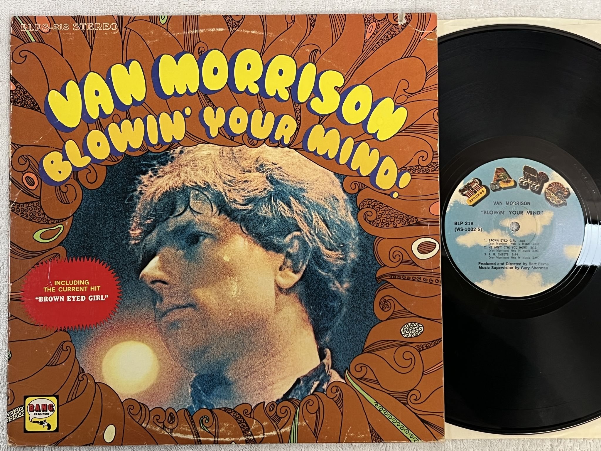 Omslagsbild för skivan VAN MORRISON Blowin' Your Mind LP -73 US BANG BLP 218