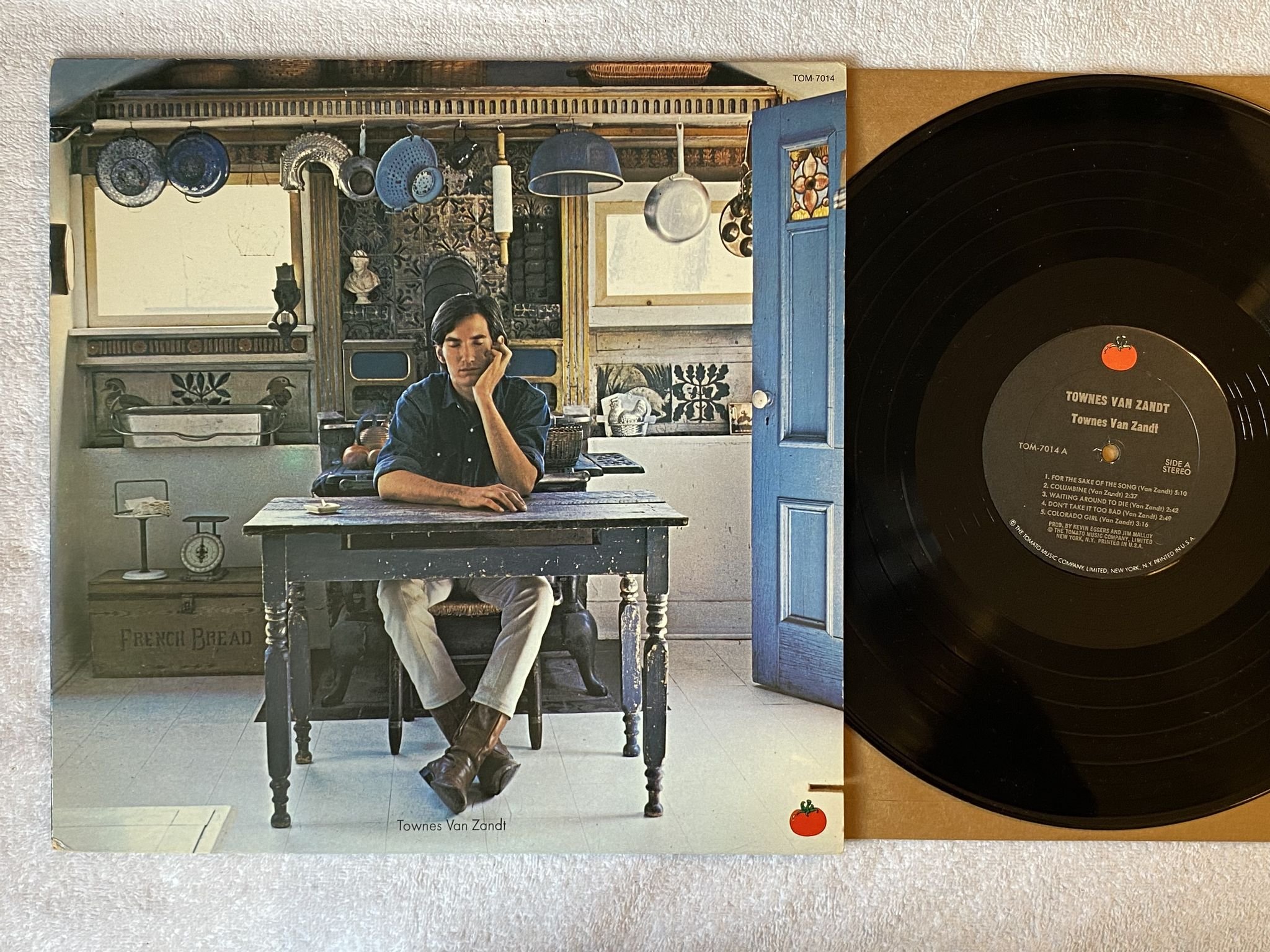 Omslagsbild för skivan TOWNES VAN ZANDT s/t LP re -78 US TOMATO TOM-7014 *** RARE ***