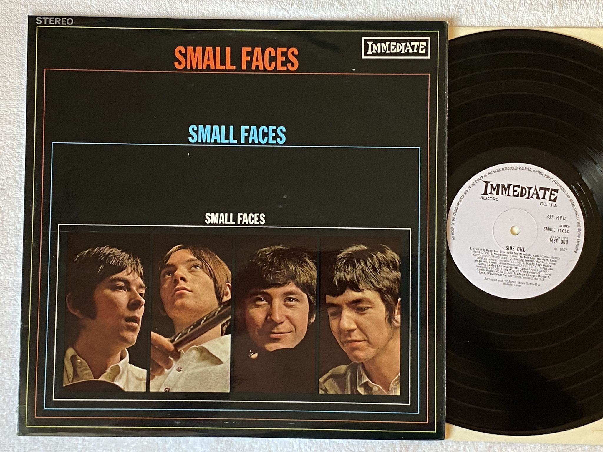 Omslagsbild för skivan SMALL FACES s/t LP -67 UK IMMEDIATE IMSP 008