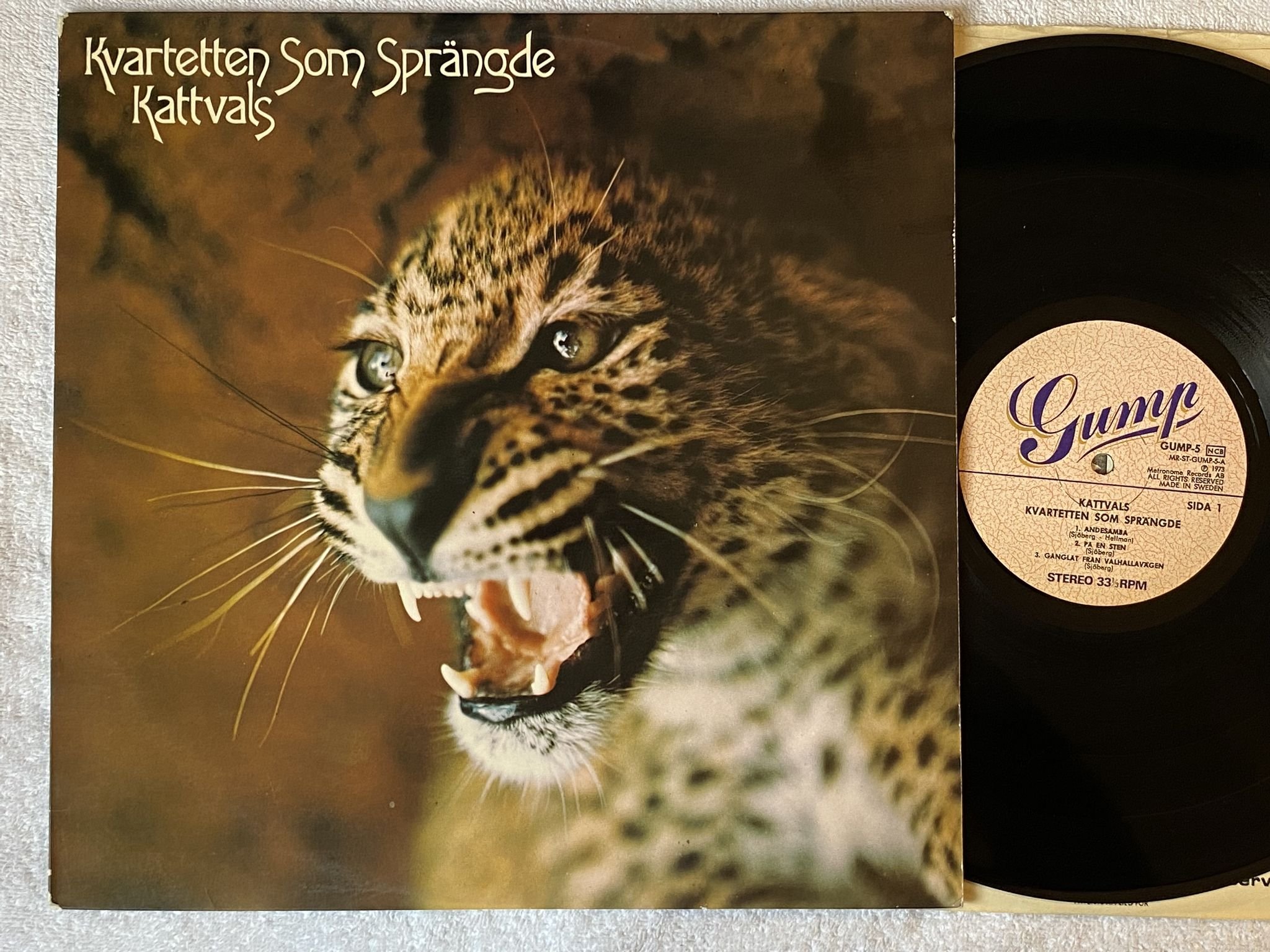 Omslagsbild för skivan KVARTETTEN SOM SPRÄNGDE kattvals LP -73 Swe GUMP-5 **' RARE PROG ***