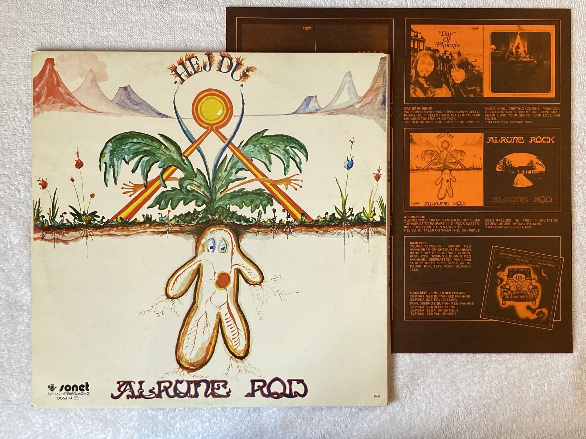 Omslagsbild för skivan ALRUNE ROD Alrune Rock + Hej Du 2xLP re -79 SONET SLP-1621 *** PSYCH / BLUES ***