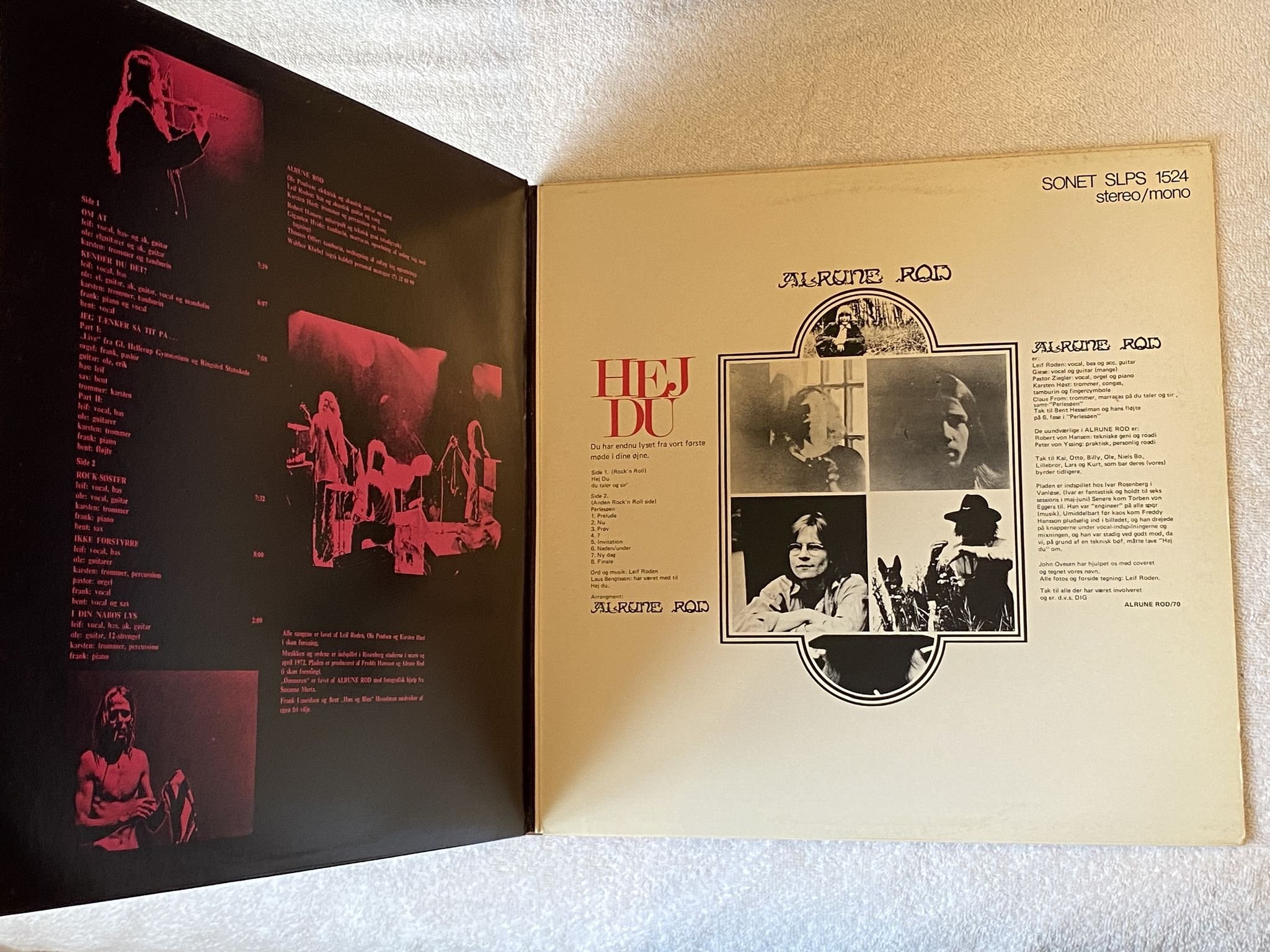 Omslagsbild för skivan ALRUNE ROD Alrune Rock + Hej Du 2xLP re -79 SONET SLP-1621 *** PSYCH / BLUES ***