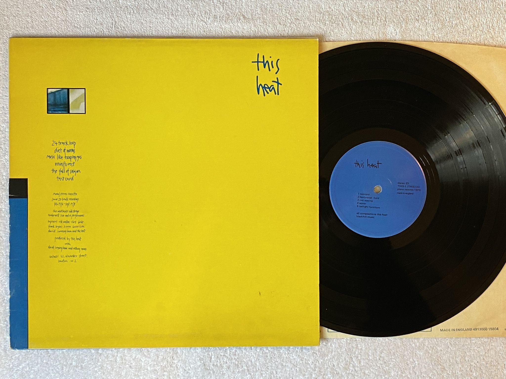Omslagsbild för skivan THIS HEAT s/t LP -79 UK PIANO THIS-1 *** RARE POST-PUNK ***
