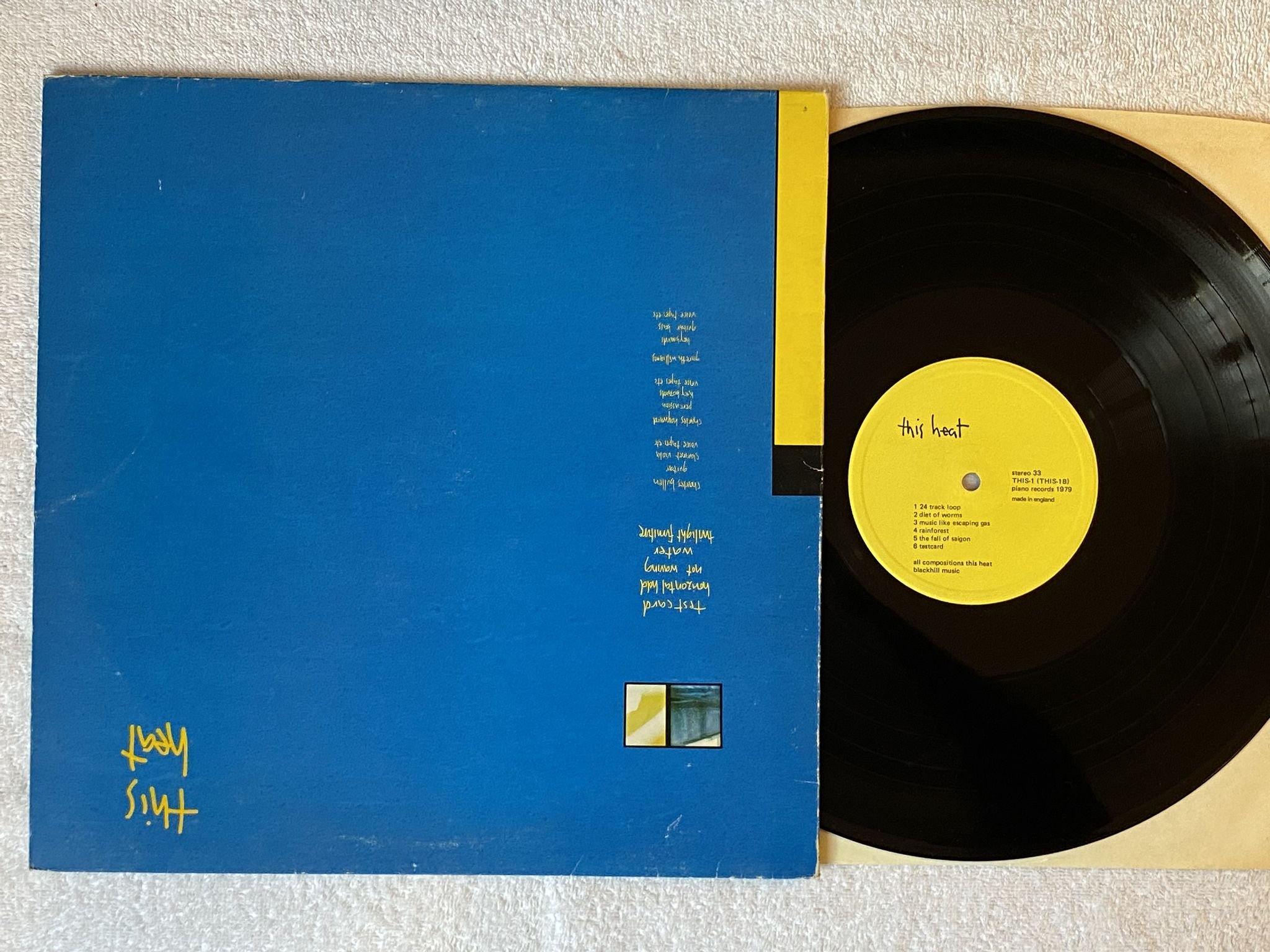 Omslagsbild för skivan THIS HEAT s/t LP -79 UK PIANO THIS-1 *** RARE POST-PUNK ***