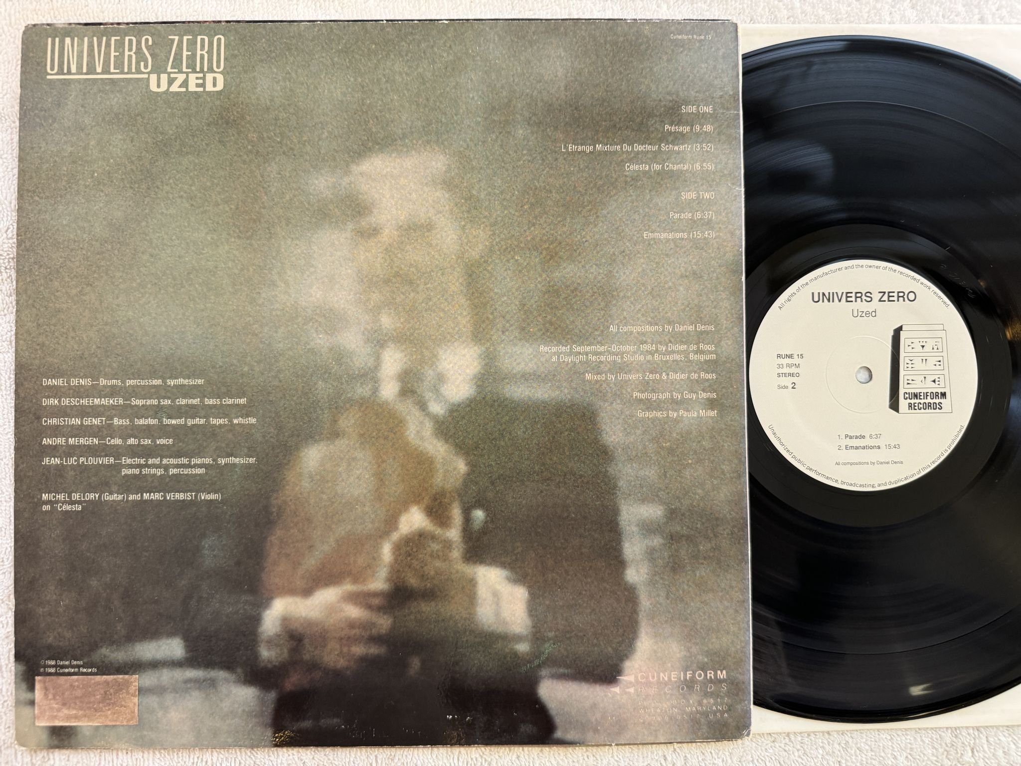 Omslagsbild för skivan UNIVERS ZERO uzed LP -88 US CUNEIFORM Rune 15 **** Prog ****