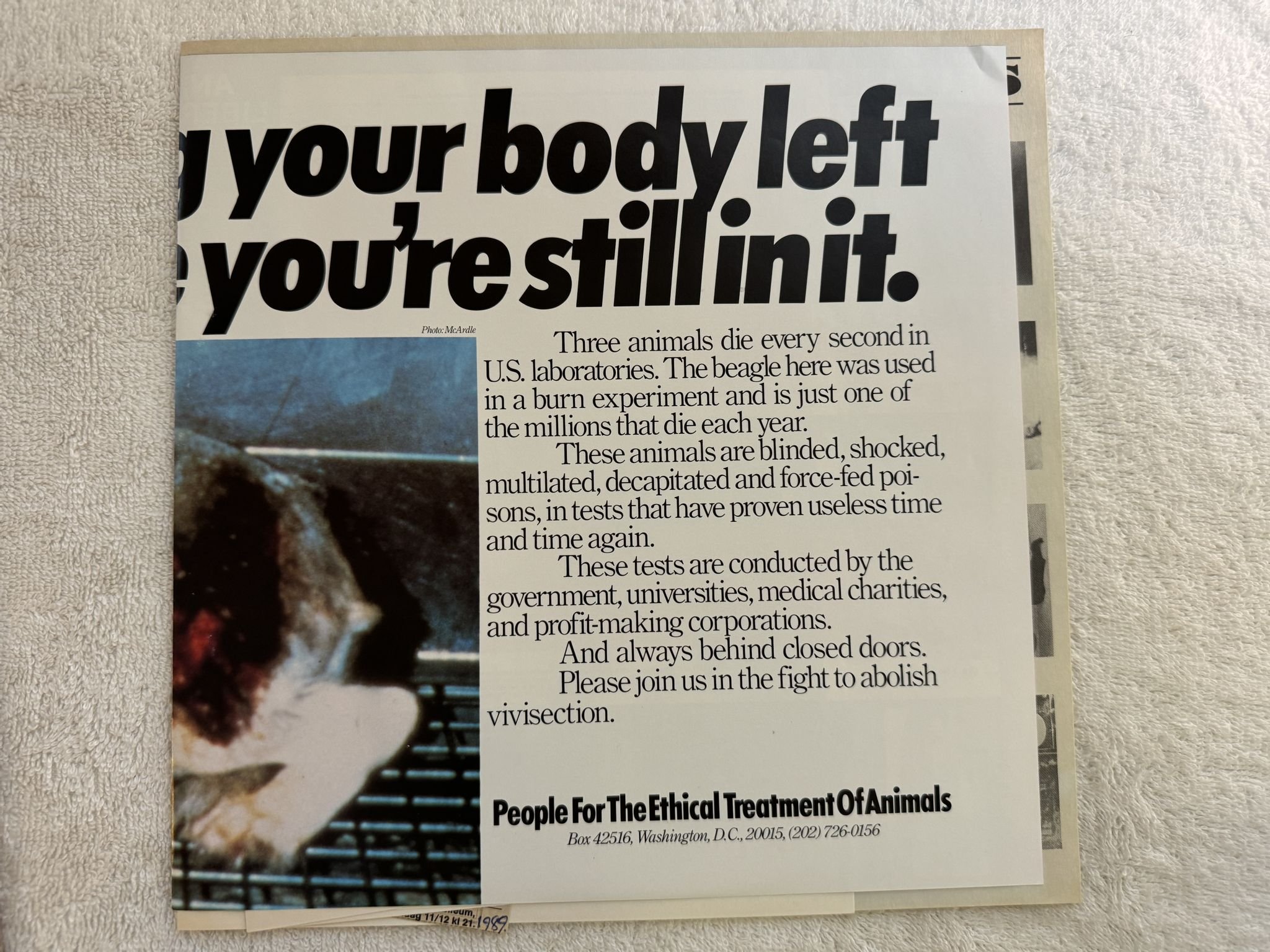 Omslagsbild för skivan V/A ANIMAL LIBERATION LP -87 US wax trax! WAX 025