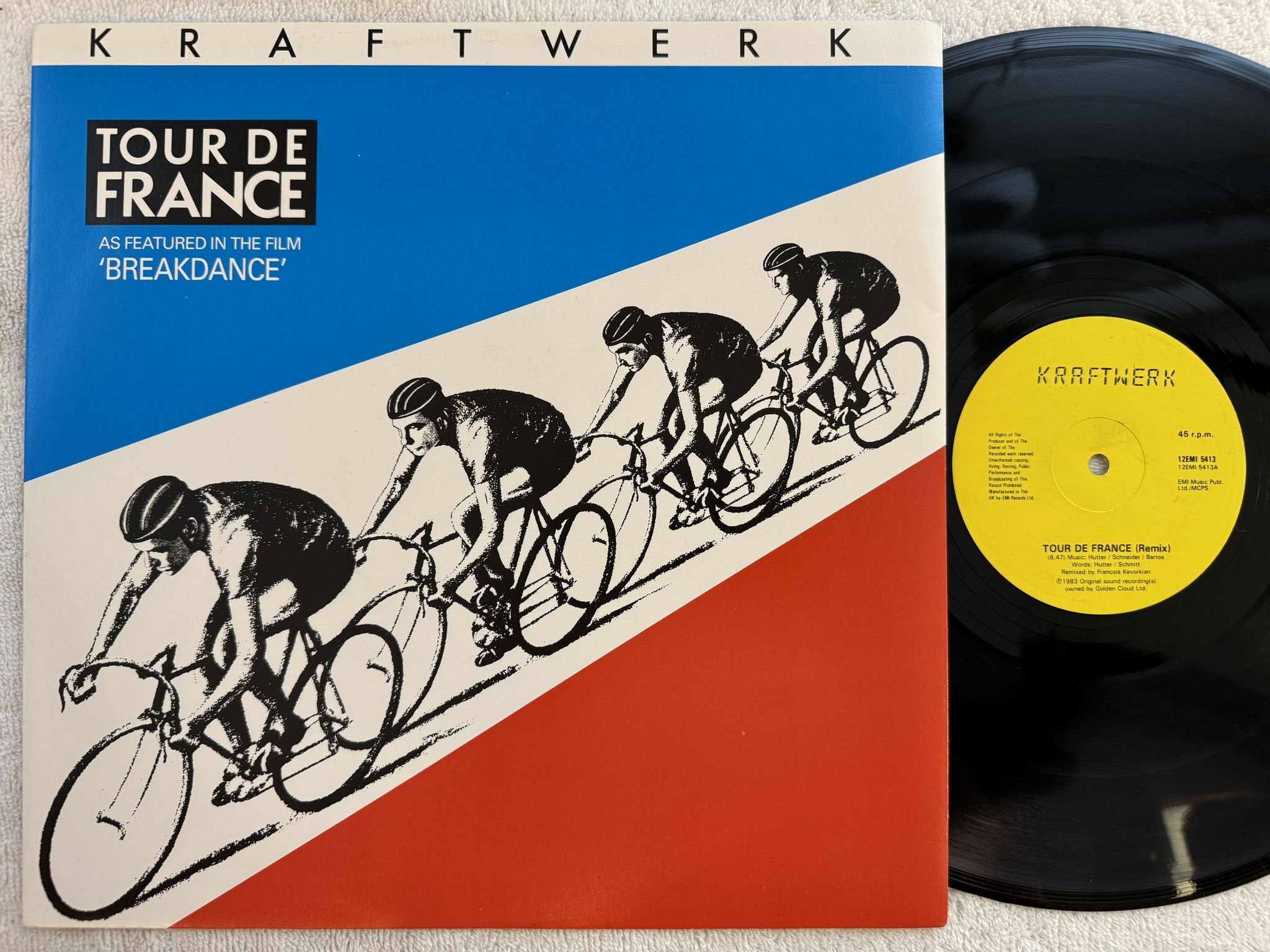 Omslagsbild för skivan KRAFTWERK tour the france 12" -83 UK EMI 12EMI 5413