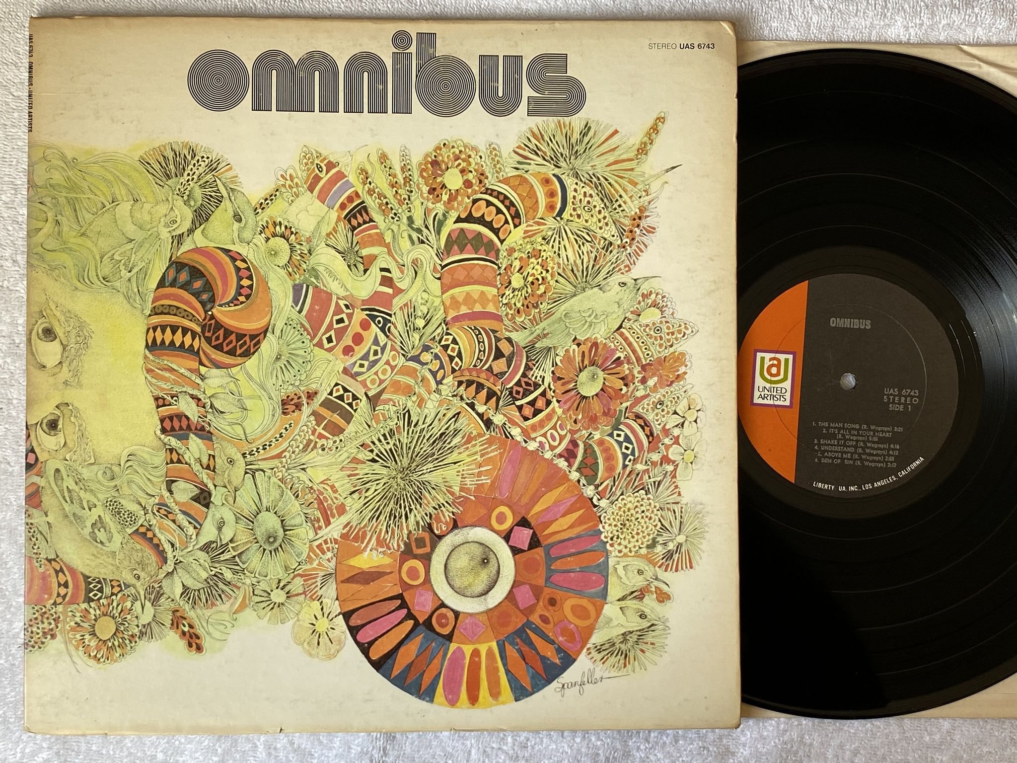 Omslagsbild för skivan OMNIBUS s/t LP -70 US UNITED ARTISTS UAS 6743 ** PSYCH **