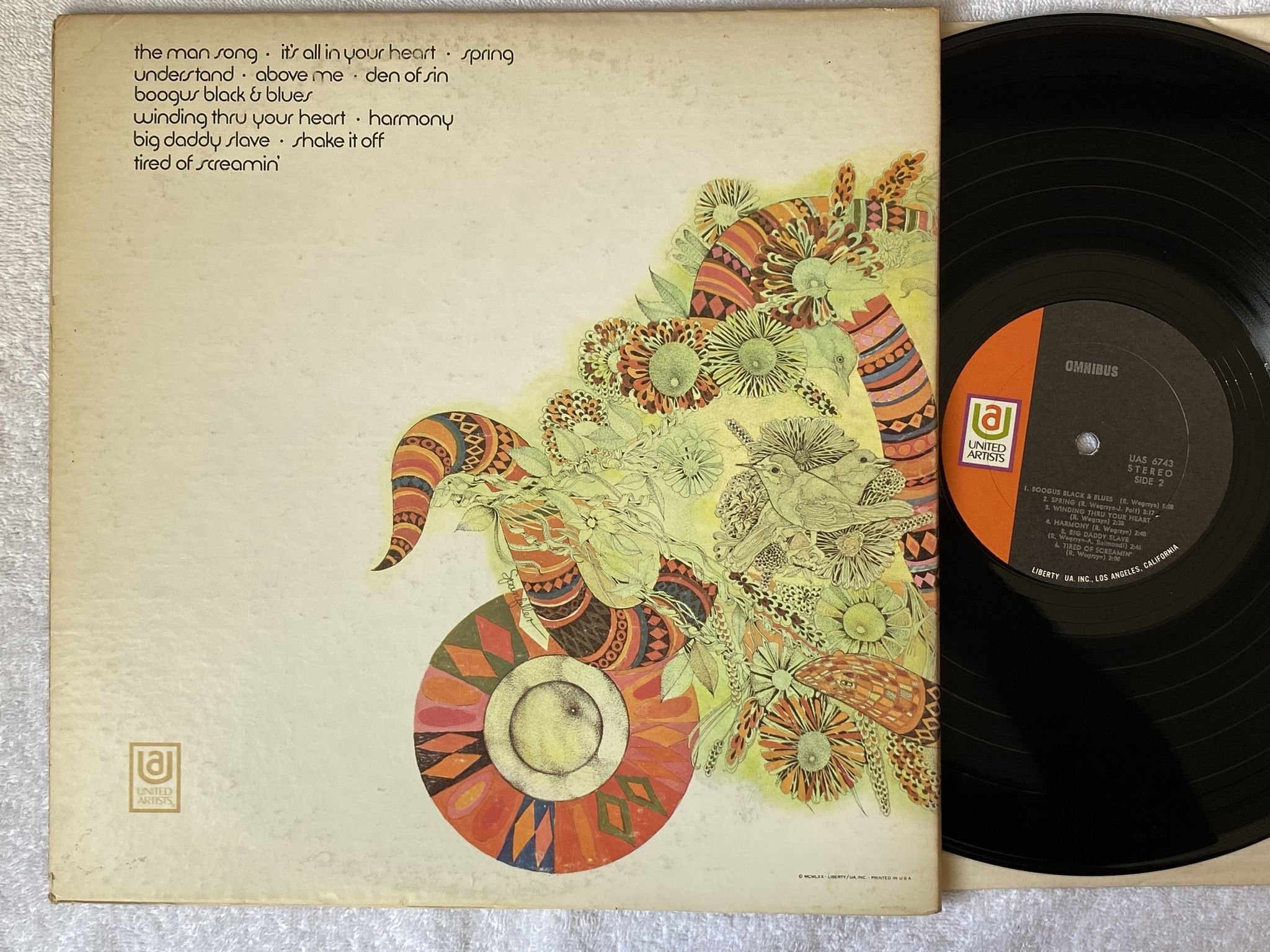 Omslagsbild för skivan OMNIBUS s/t LP -70 US UNITED ARTISTS UAS 6743 ** PSYCH **