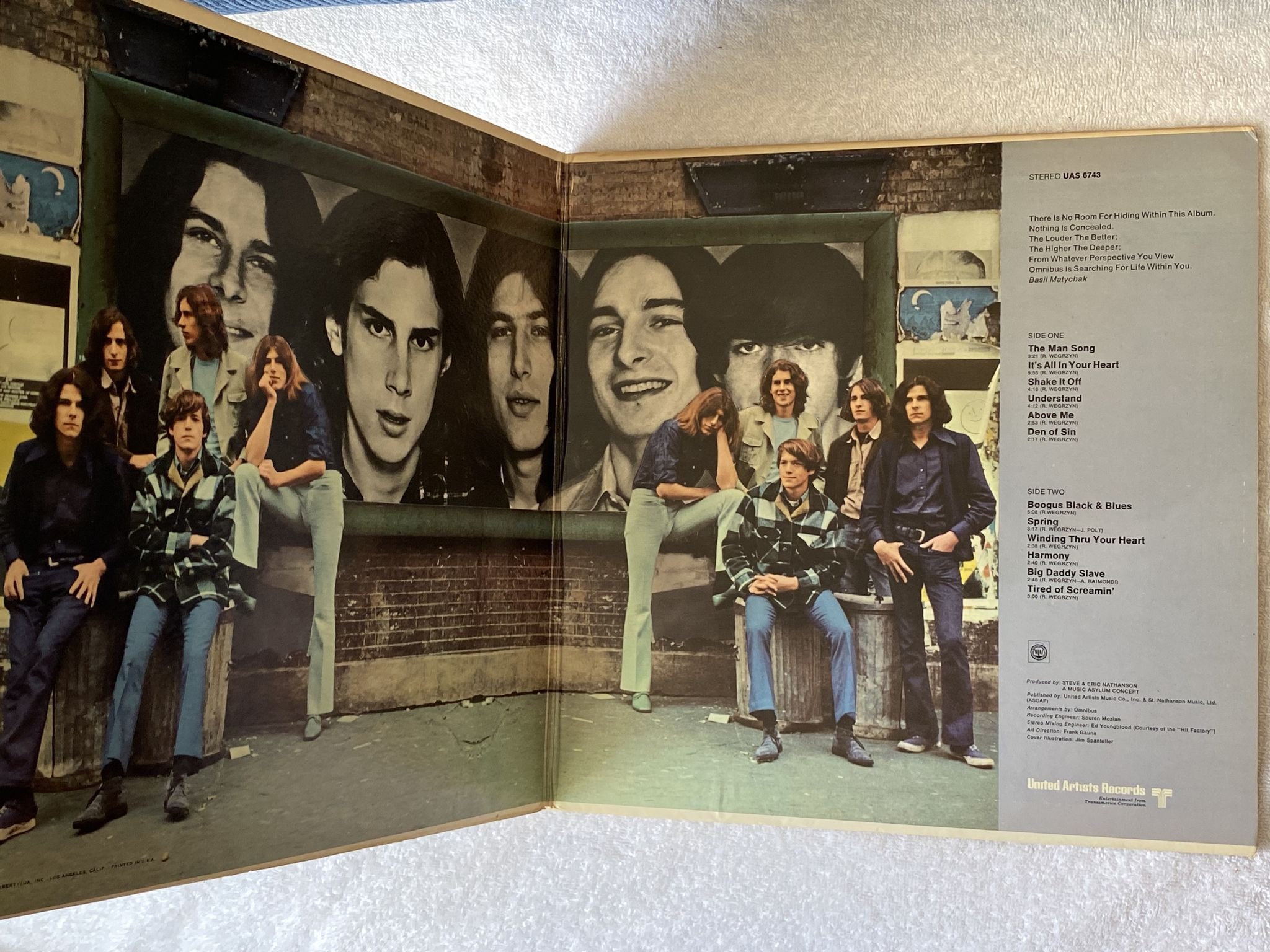 Omslagsbild för skivan OMNIBUS s/t LP -70 US UNITED ARTISTS UAS 6743 ** PSYCH **