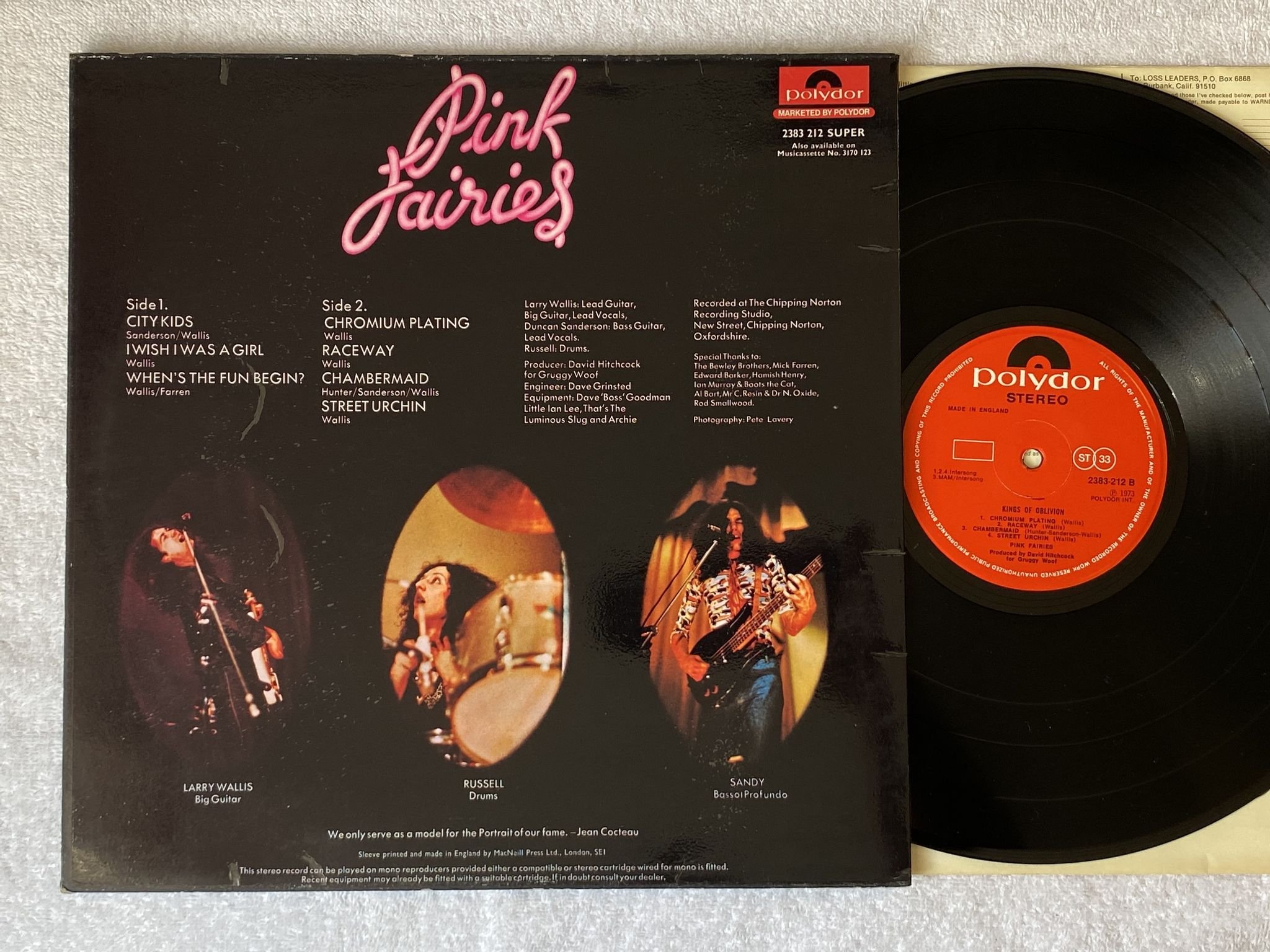 Omslagsbild för skivan PINK FAIRIES Kings Of Oblivion LP -73 UK POLYDOR 2383 212 *** HARD PROG ***