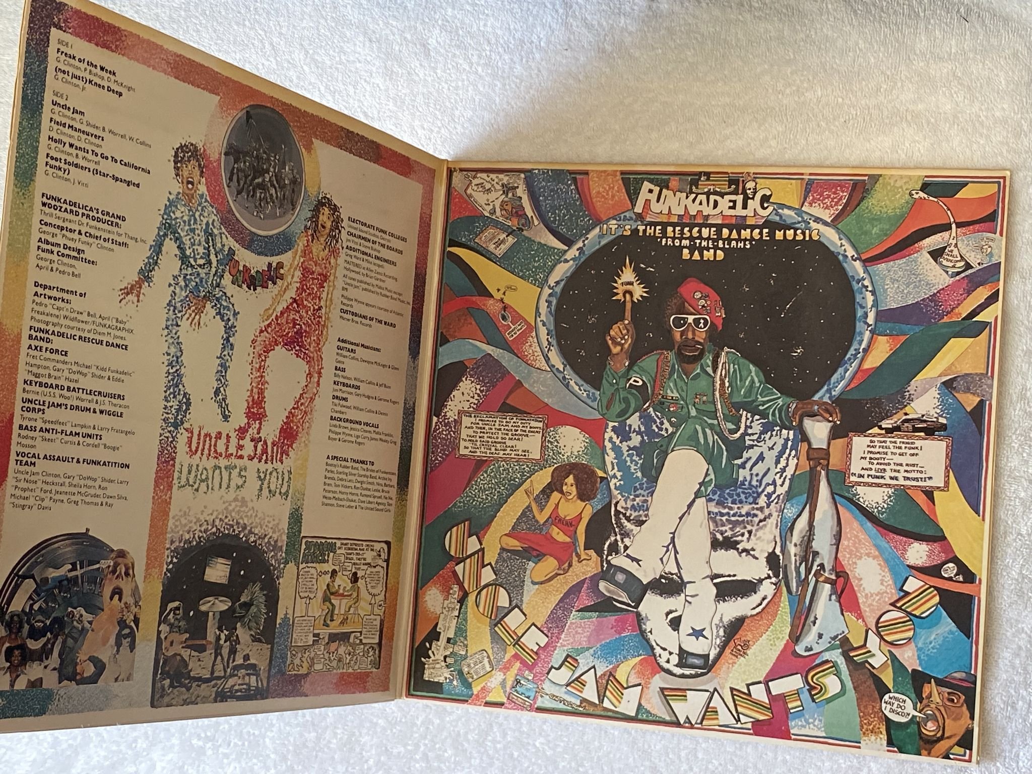 Omslagsbild för skivan FUNKADELIC uncle jam wants you LP -79 US WARNER BROS BSK 3371
