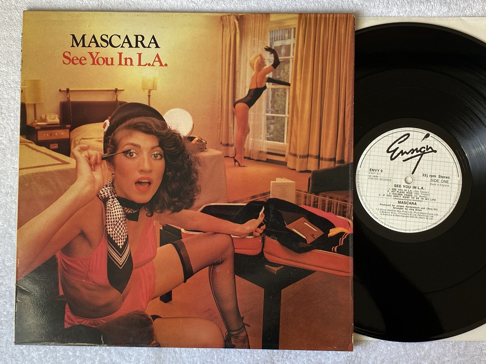 Omslagsbild för skivan MASCARA see you in L.A. LP -79 UK ENSIGN ENVY-9 *** RARE DISCO SOUL ***
