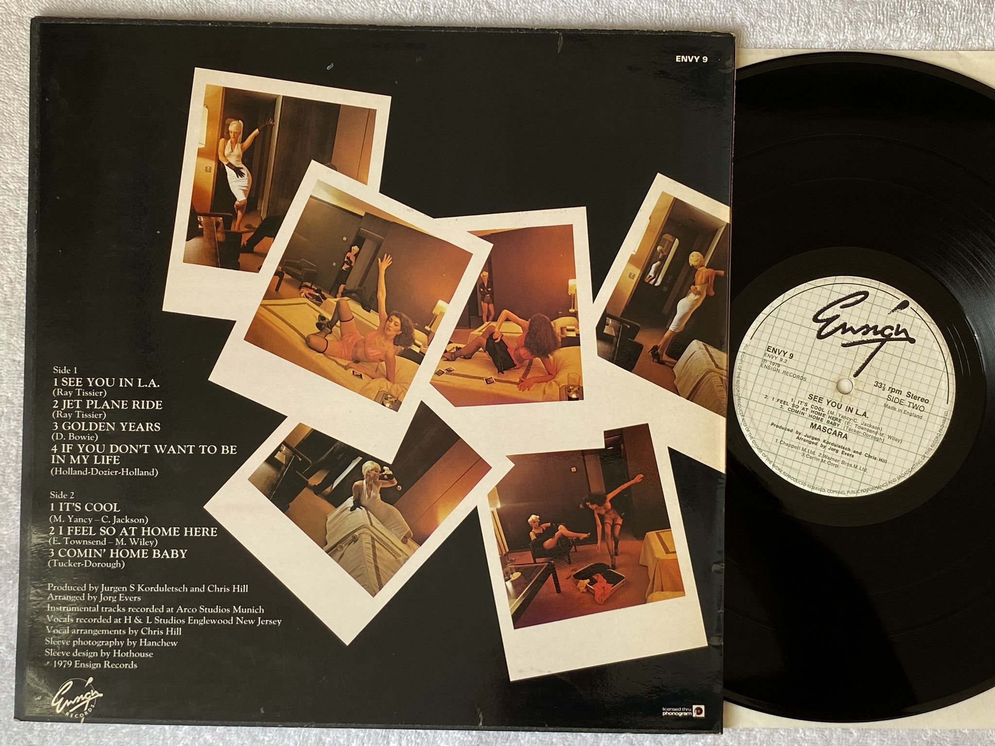 Omslagsbild för skivan MASCARA see you in L.A. LP -79 UK ENSIGN ENVY-9 *** RARE DISCO SOUL ***