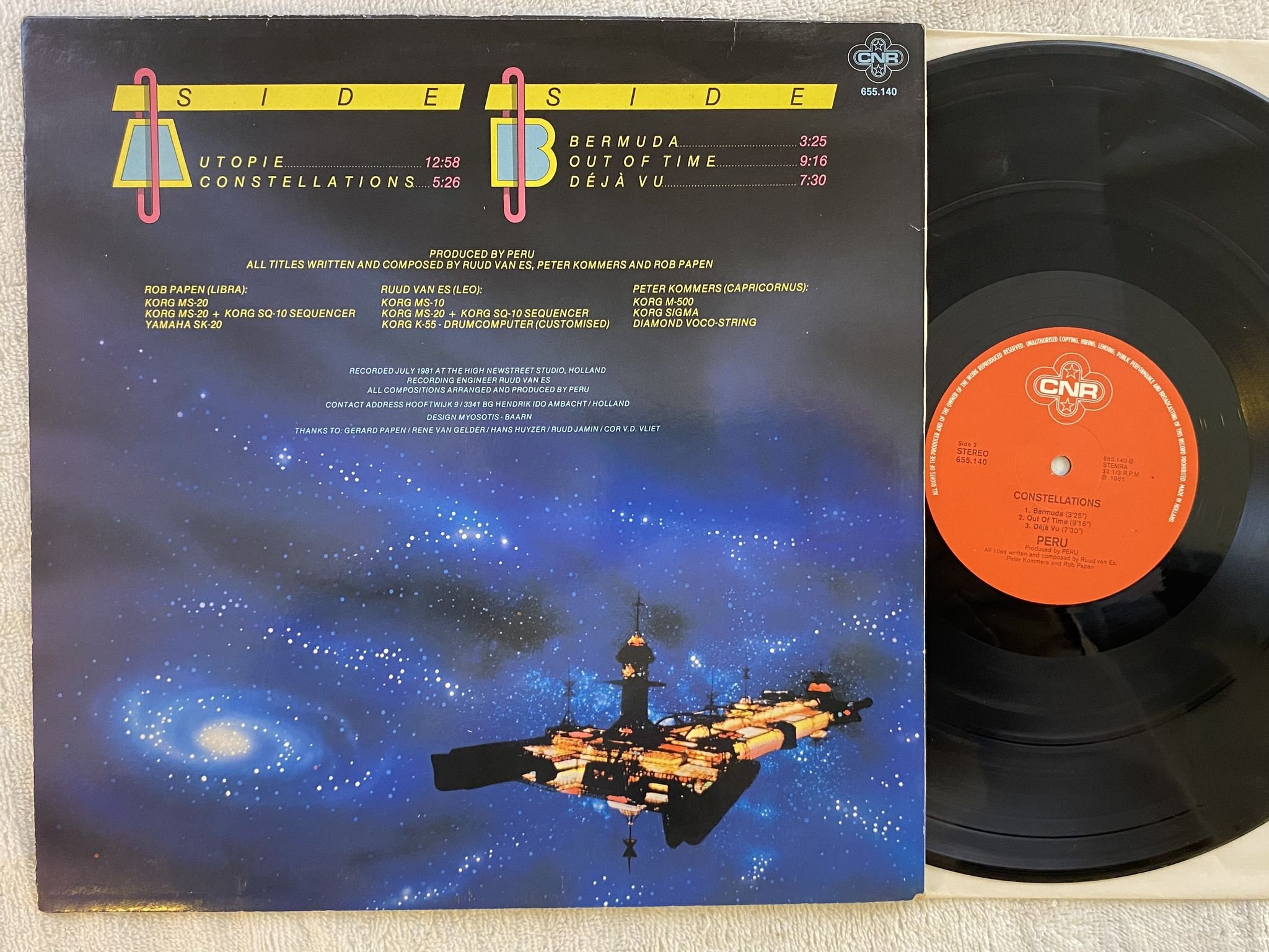 Omslagsbild för skivan PERU constellations LP -81 Hol CNR 655 140 *** AMBIENT ***