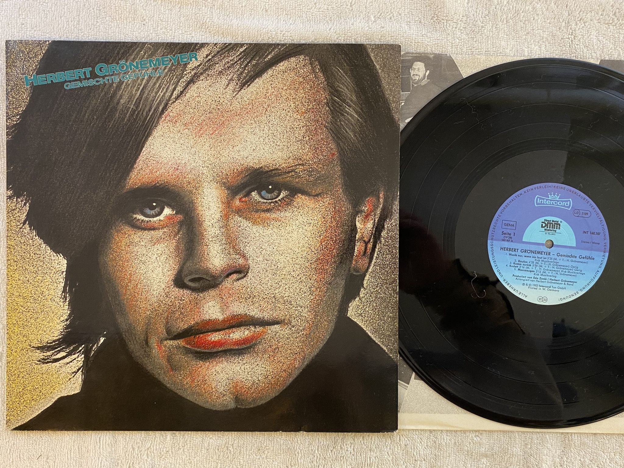 Omslagsbild för skivan HERBERT GRÖNEMEYER Gemischte Gefühle LP -83 Ger INTERCORD INT 160.187
