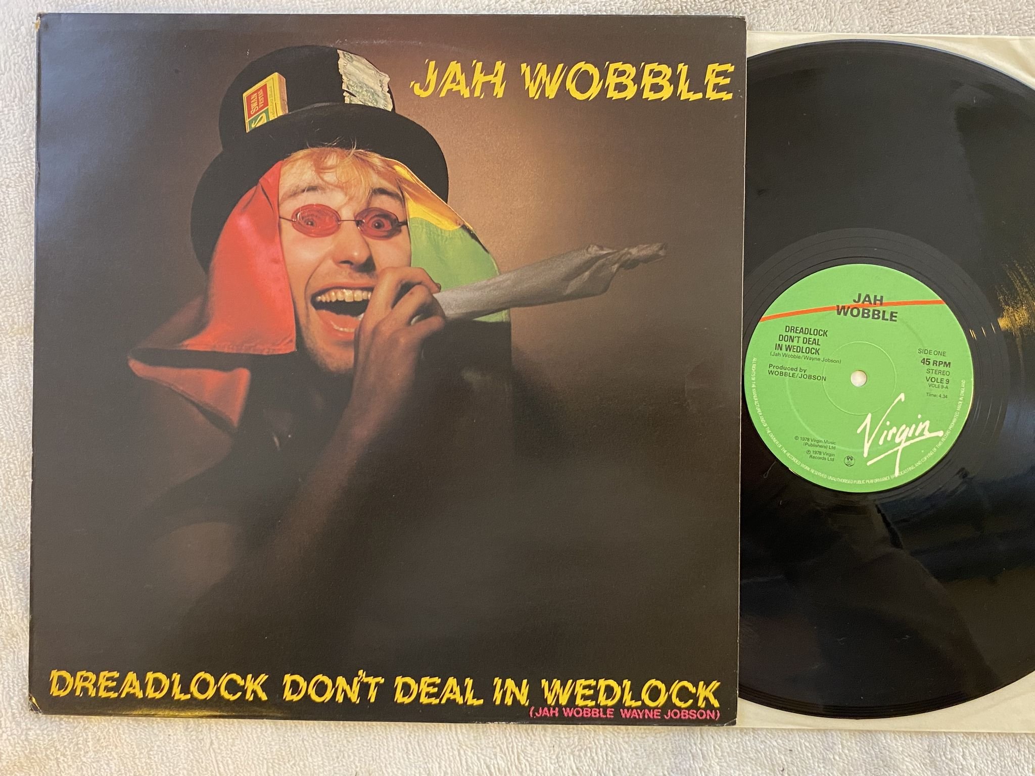 Omslagsbild för skivan JAH WOBBLE Dreadlock Don't Deal In Wedlock 12" -78 UK VIRGIN *** dub reggae ***