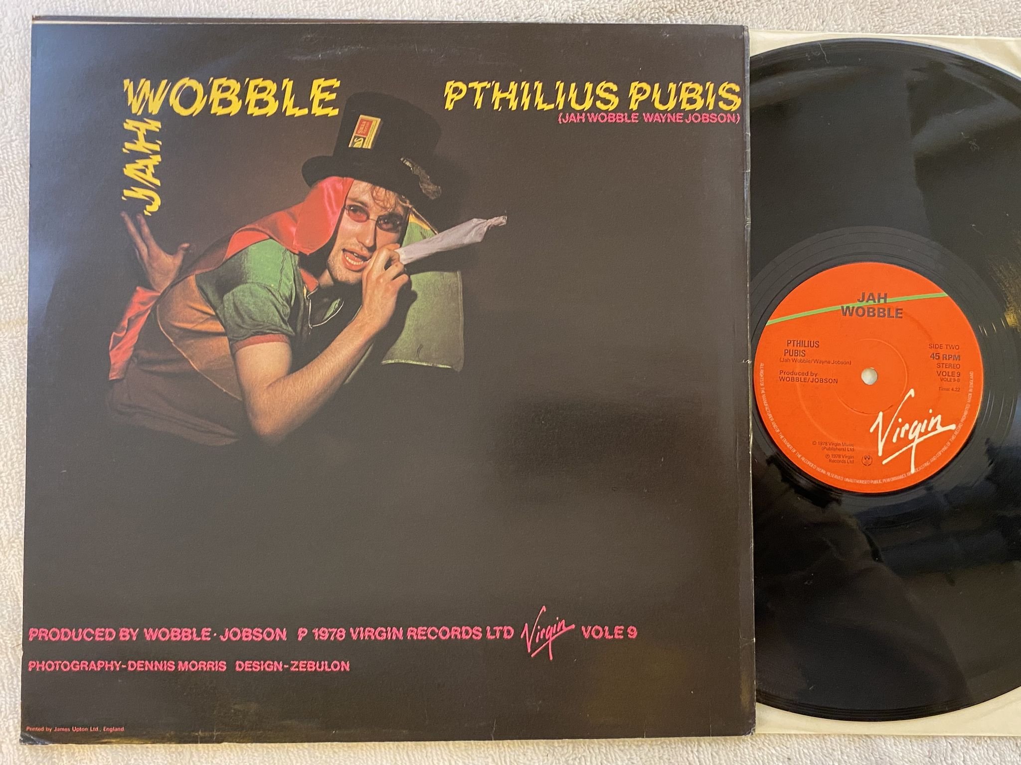 Omslagsbild för skivan JAH WOBBLE Dreadlock Don't Deal In Wedlock 12" -78 UK VIRGIN *** dub reggae ***