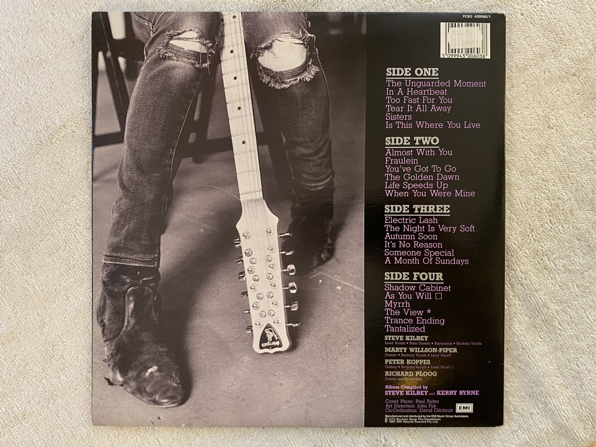 Omslagsbild för skivan THE CHURCH Hindsight 1980-1987 2xLP -87 Aussie PARLOPHONE PCSO 430060/1 * Rare