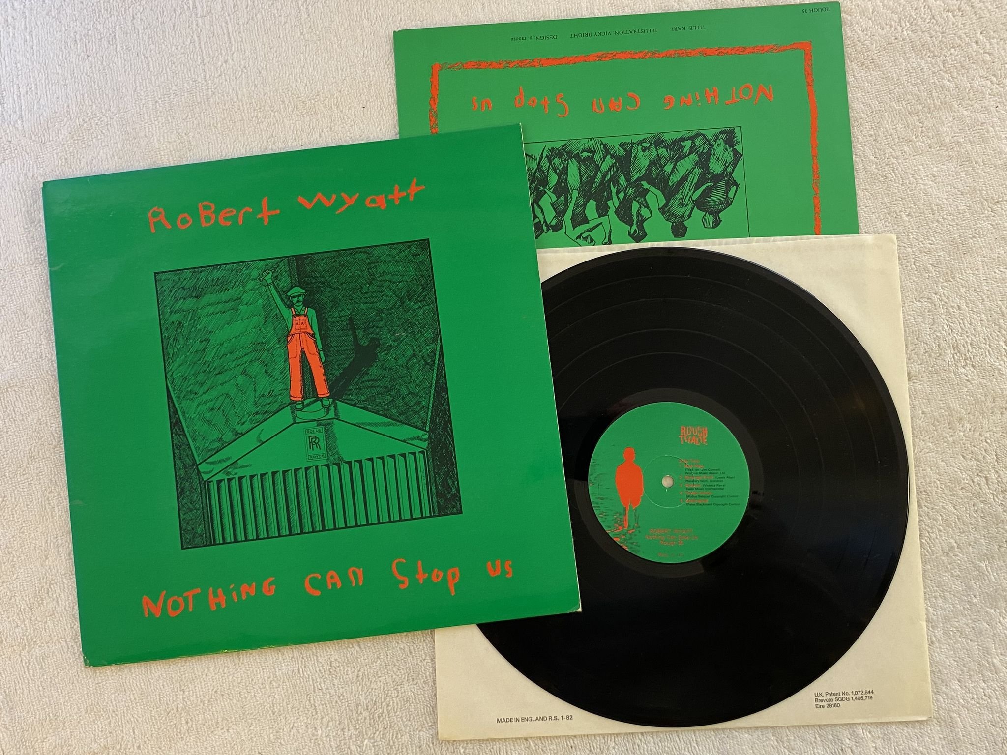 Omslagsbild för skivan ROBERT WYATT Nothing Can Stop Us LP -82 UK ROUGH TRADE ROUGH 35