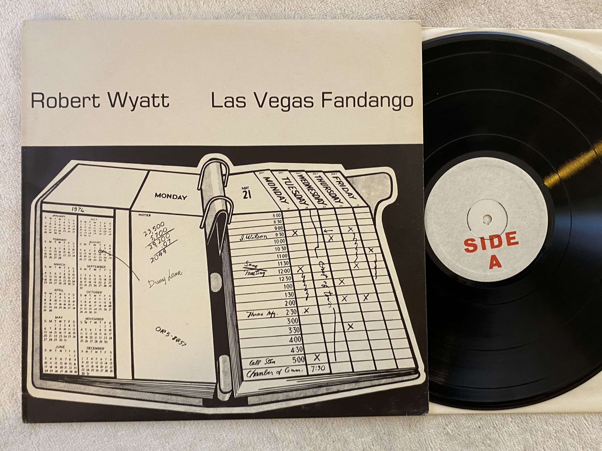 Omslagsbild för skivan ROBERT WYATT Las Vegas Fandango LP -81 UK penguin EGG FOUR ** Numbered #473 **