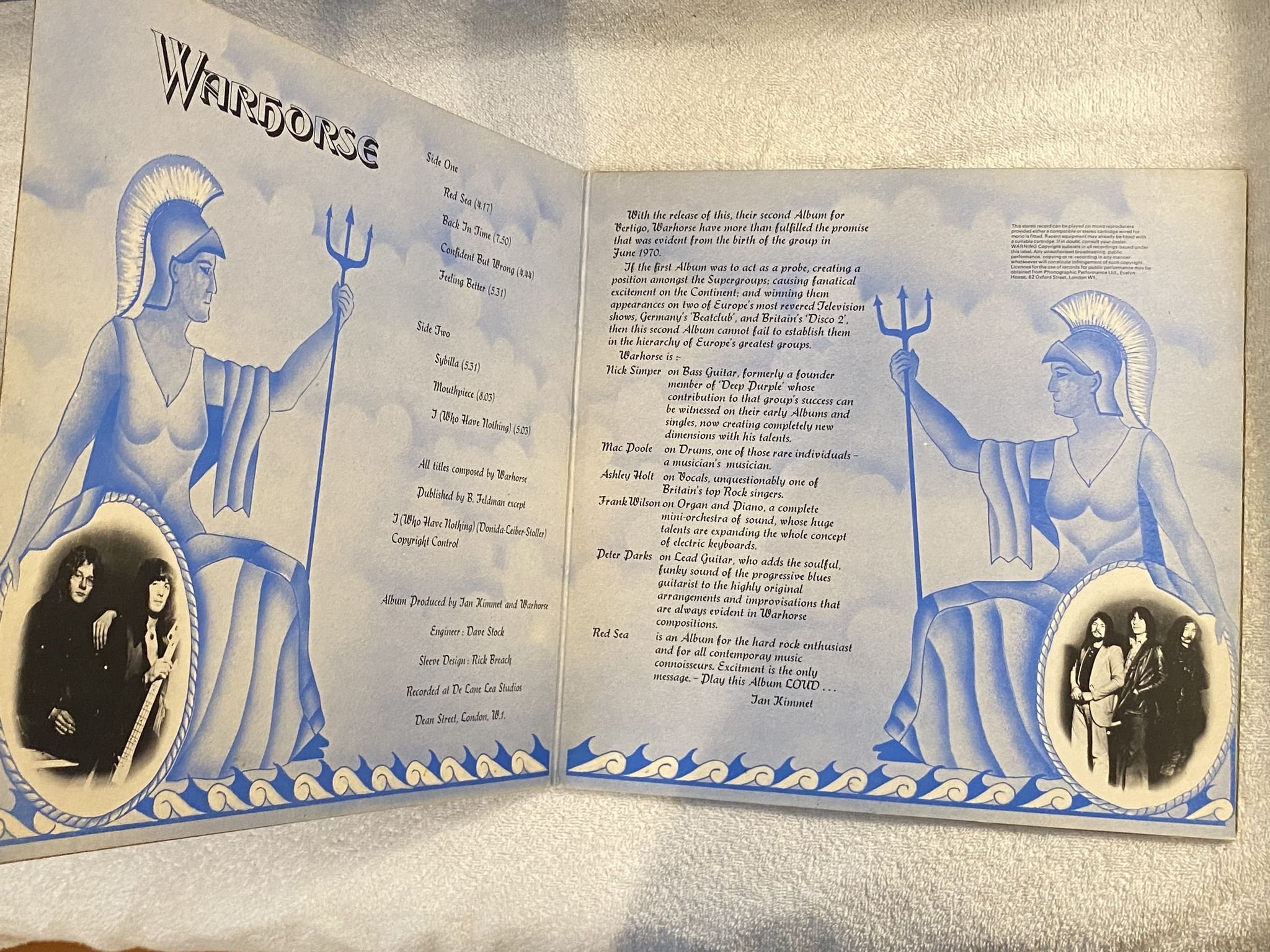 Omslagsbild för skivan WARHORSE red sea LP -72 UK VERTIGO swirl 6360 066 *** HARD PROG ***