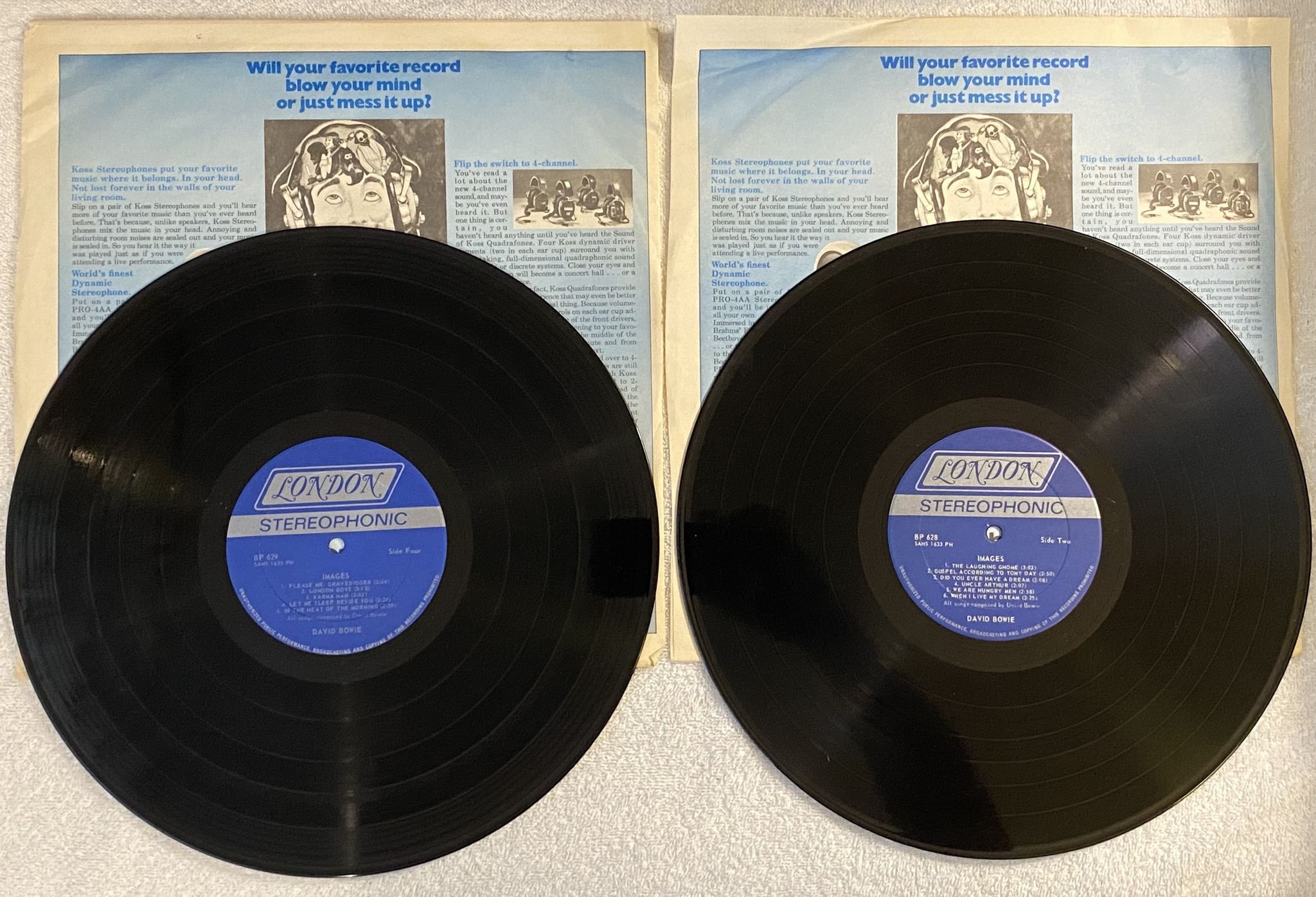 Omslagsbild för skivan DAVID BOWIE Images 1966 - 1967 2xLP -73 US LONDON / BONUS PAK BP 628/9