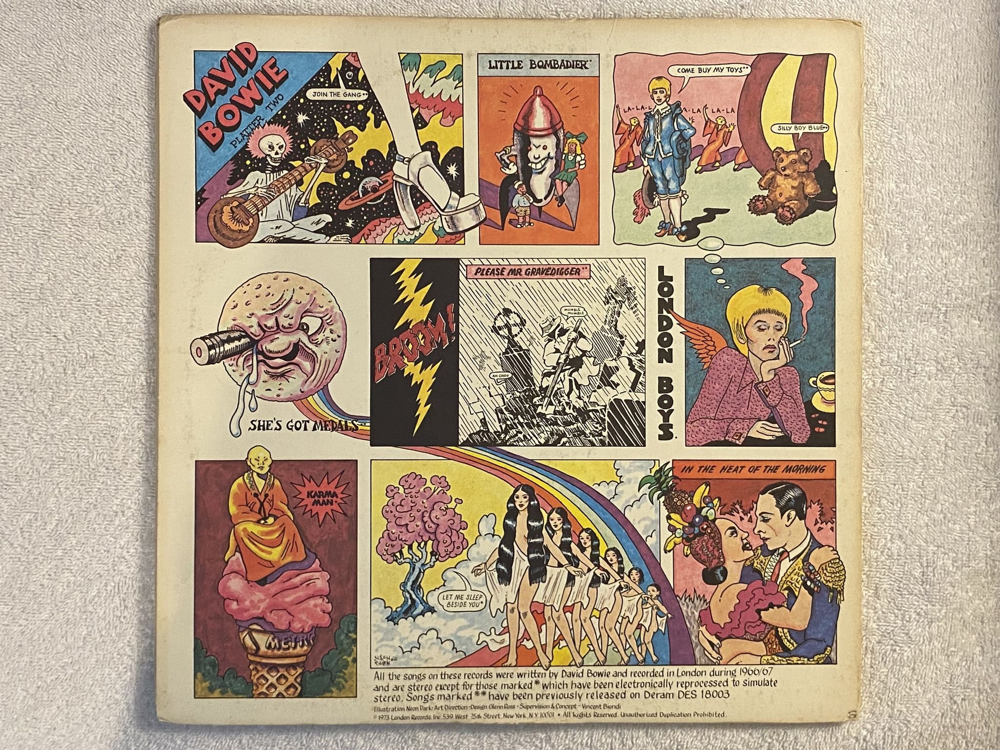 Omslagsbild för skivan DAVID BOWIE Images 1966 - 1967 2xLP -73 US LONDON / BONUS PAK BP 628/9