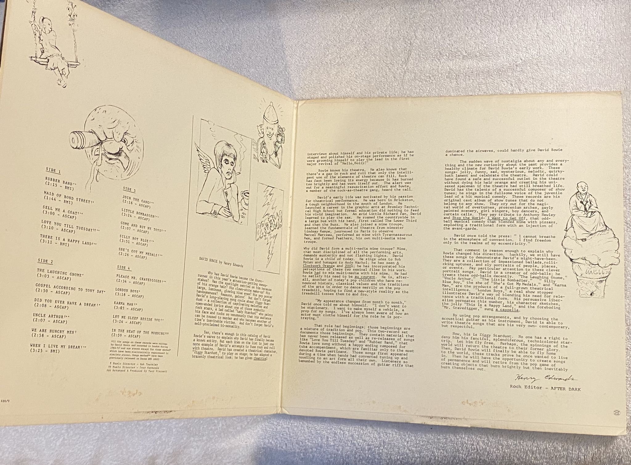 Omslagsbild för skivan DAVID BOWIE Images 1966 - 1967 2xLP -73 US LONDON / BONUS PAK BP 628/9