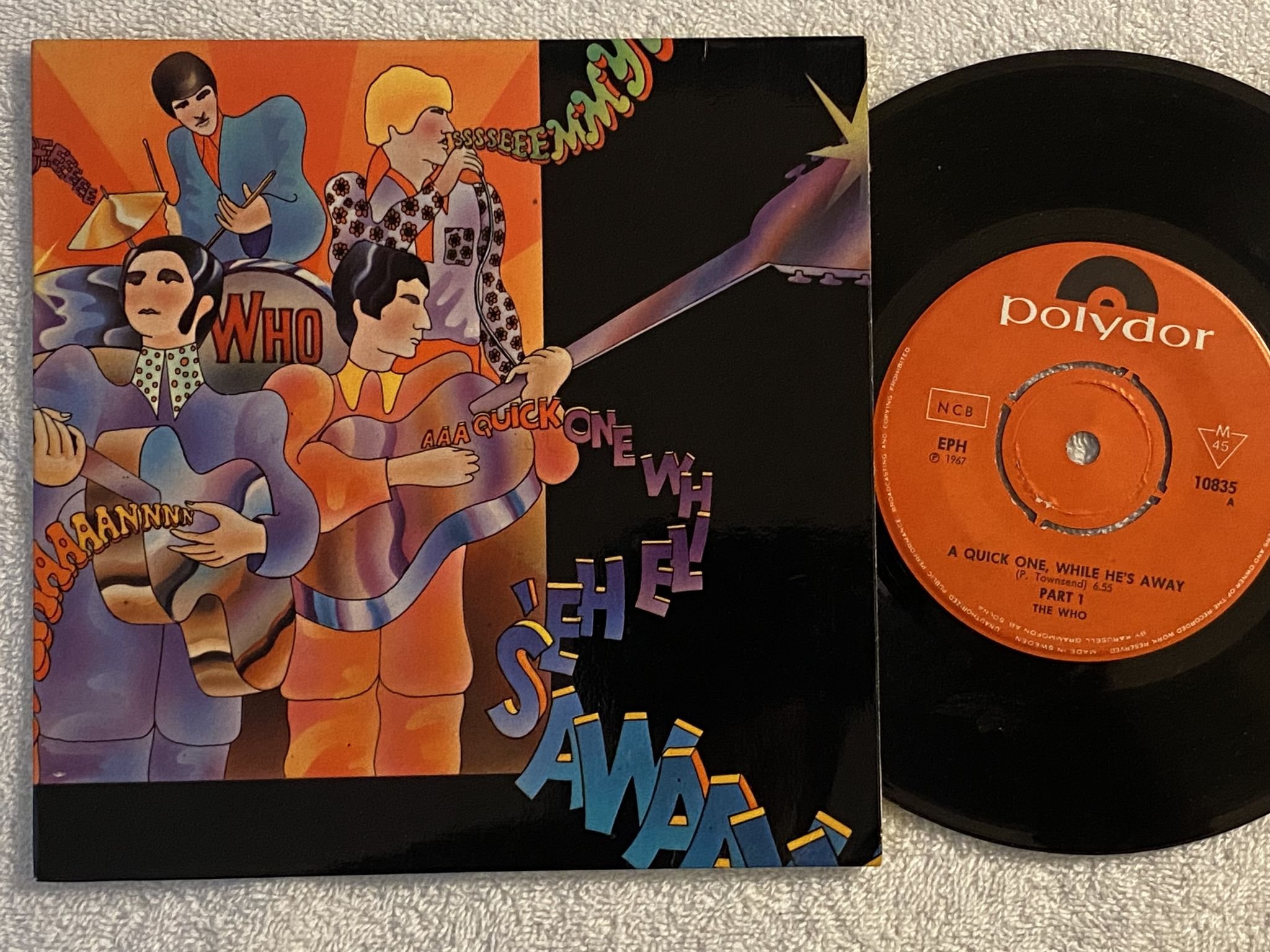 Omslagsbild för skivan THE WHO a quick one 7" -67 Swe POLYDOR EPH 10835