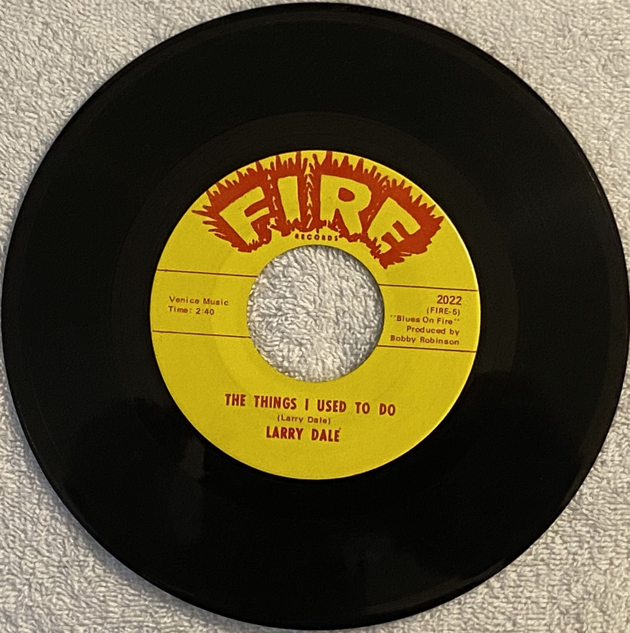 Omslagsbild för skivan LARRY DALE The Things I Used To Do 7" -69 US FIRE 2022 ** GREAT ELECTRIC R&B **