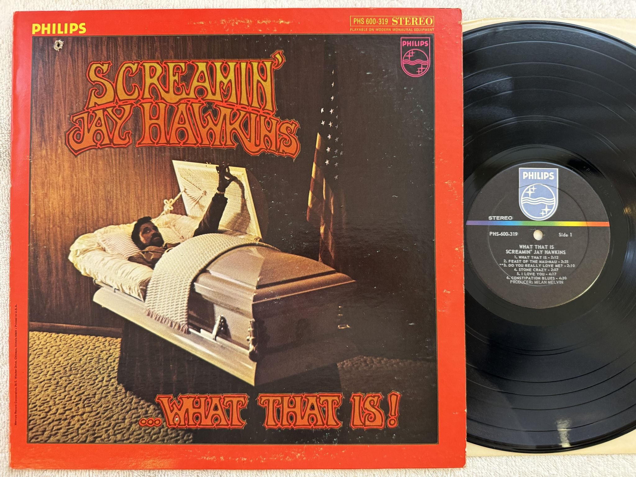 Omslagsbild för skivan SCREAMIN' JAY HAWKINS what that is! LP -69 US PHILIPS PHS 600-319
